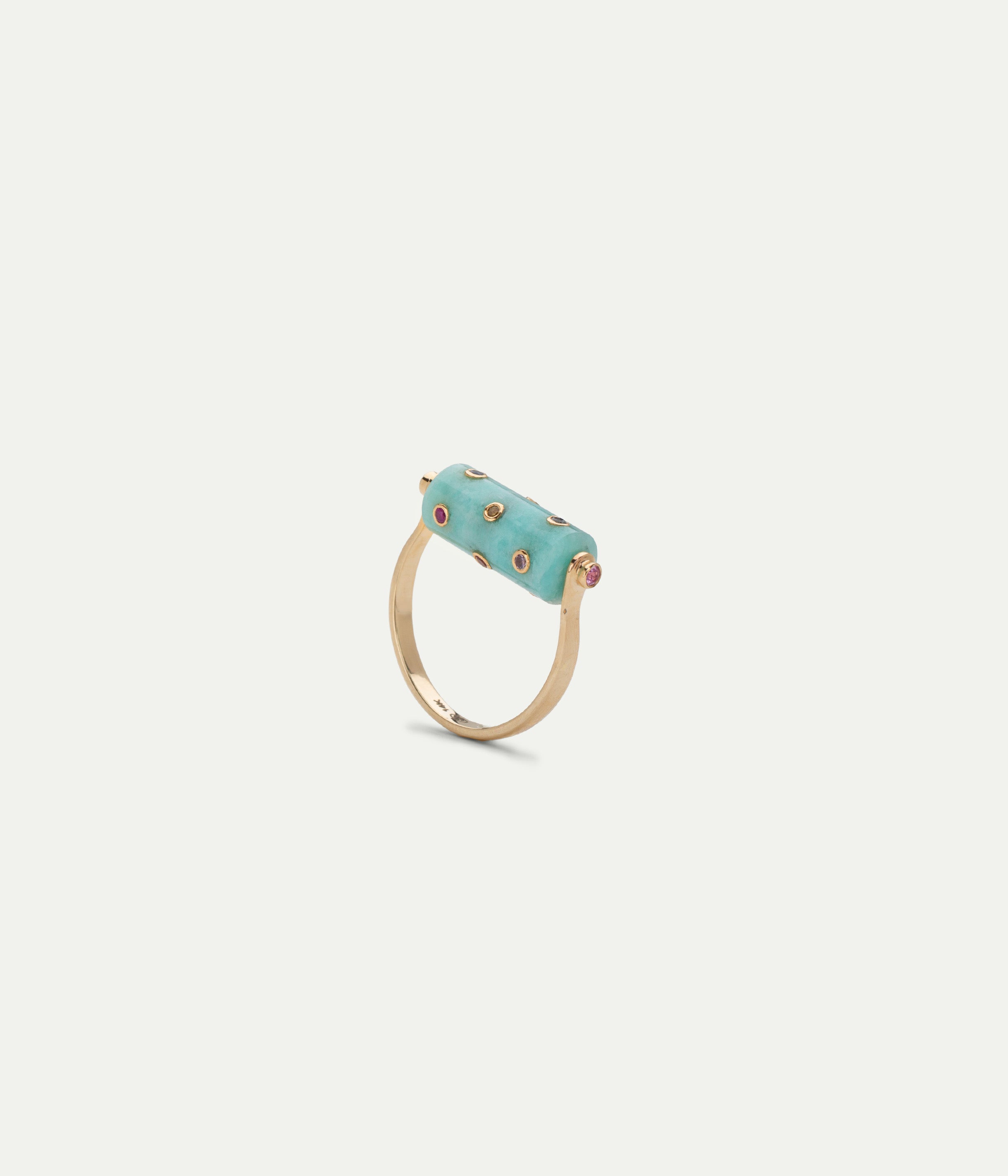 Tube Amazonite ring
