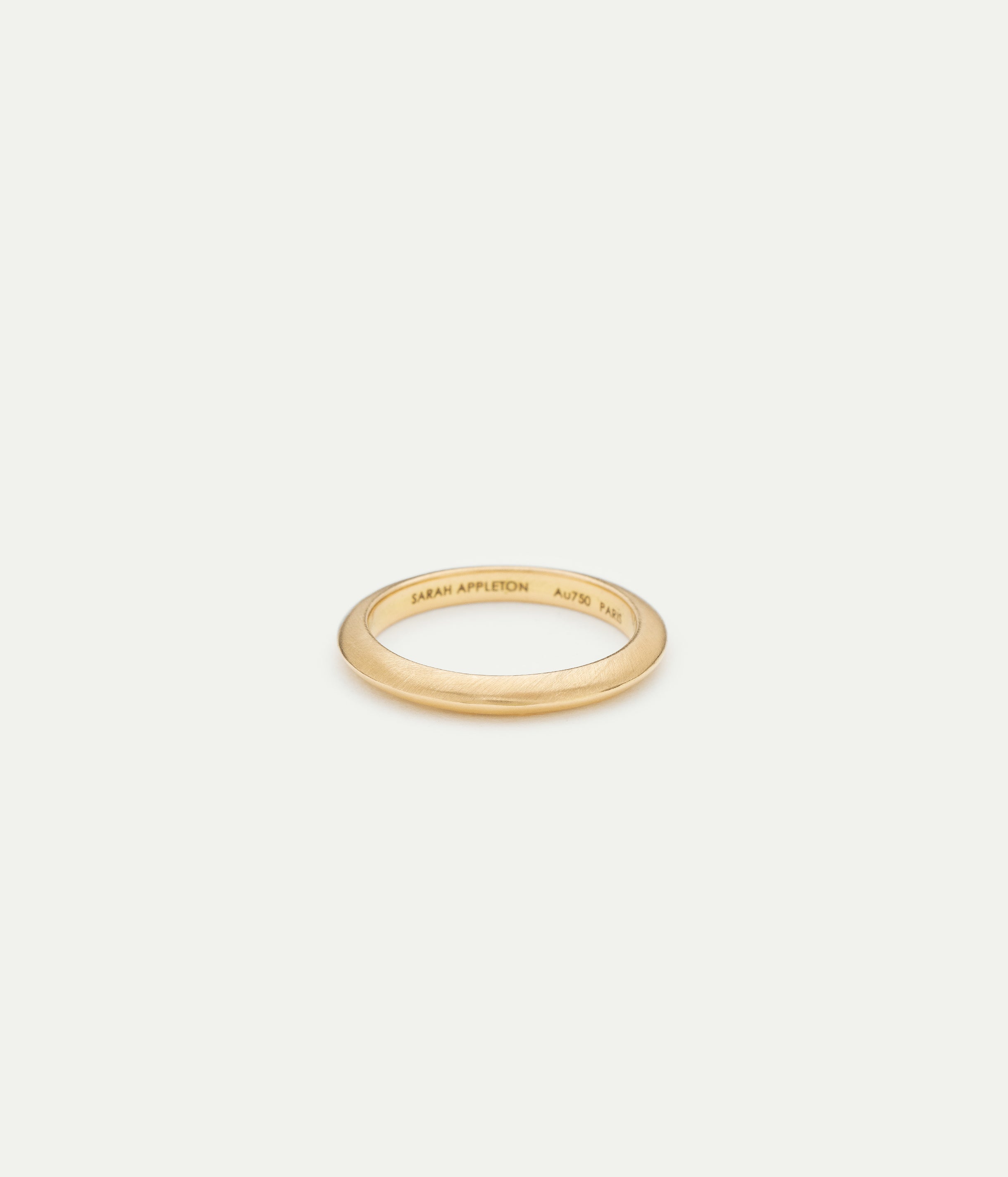 Prime Half yellow gold ring