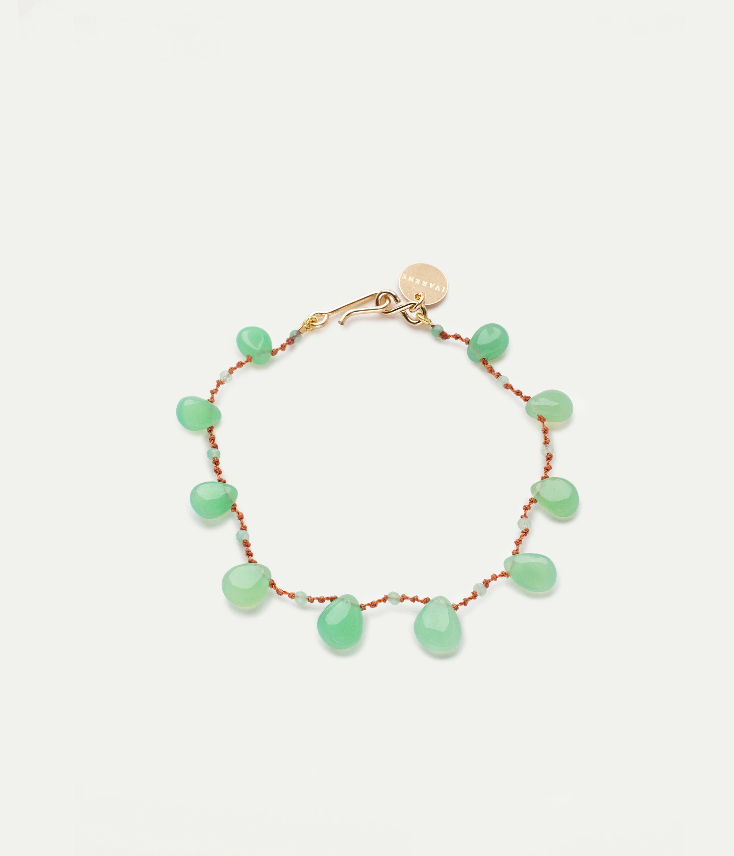 Evergreen Drops and Beads Chrysoprase Bracelet