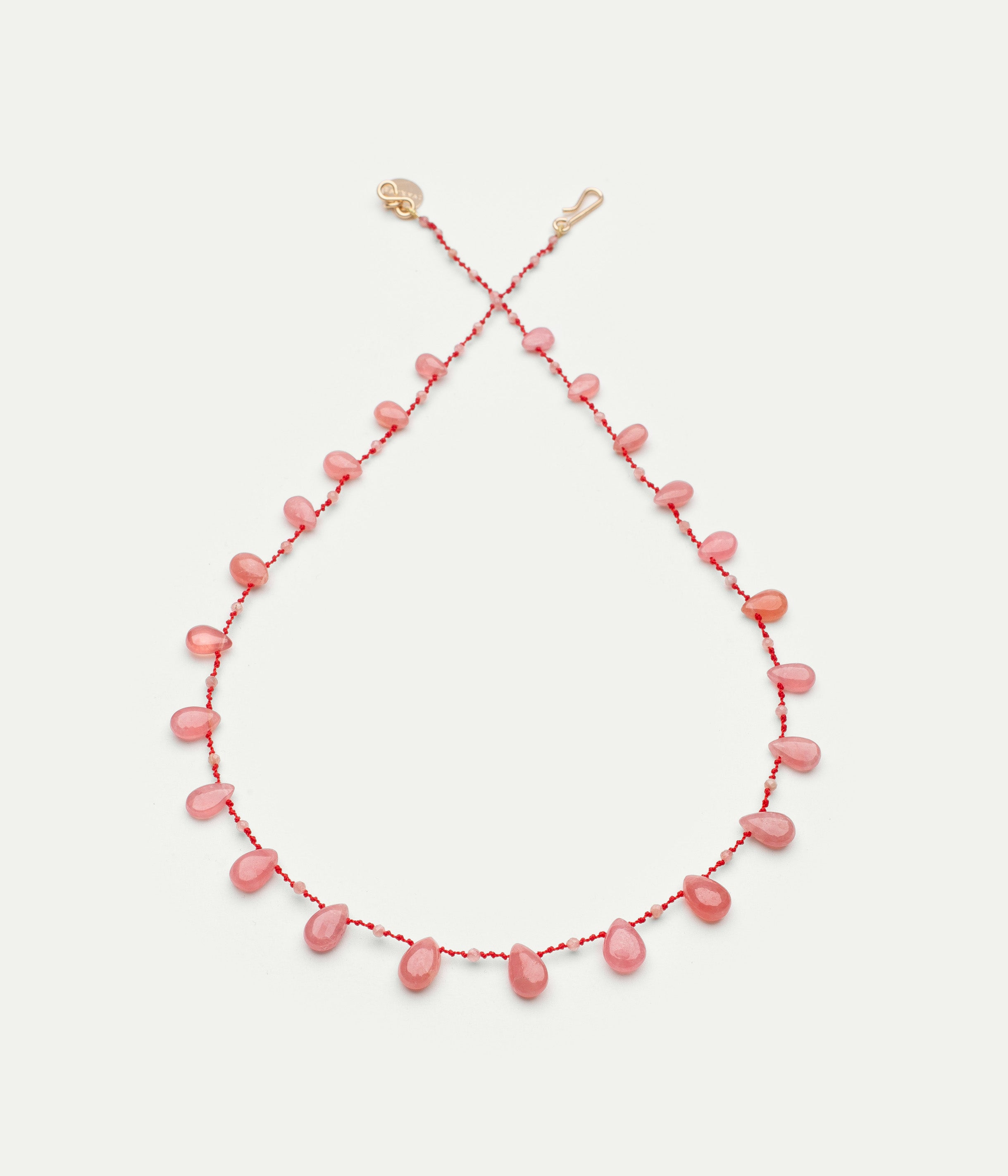 Série limitée - Collier Cheremoya Drops and Beads Rhodochrosite