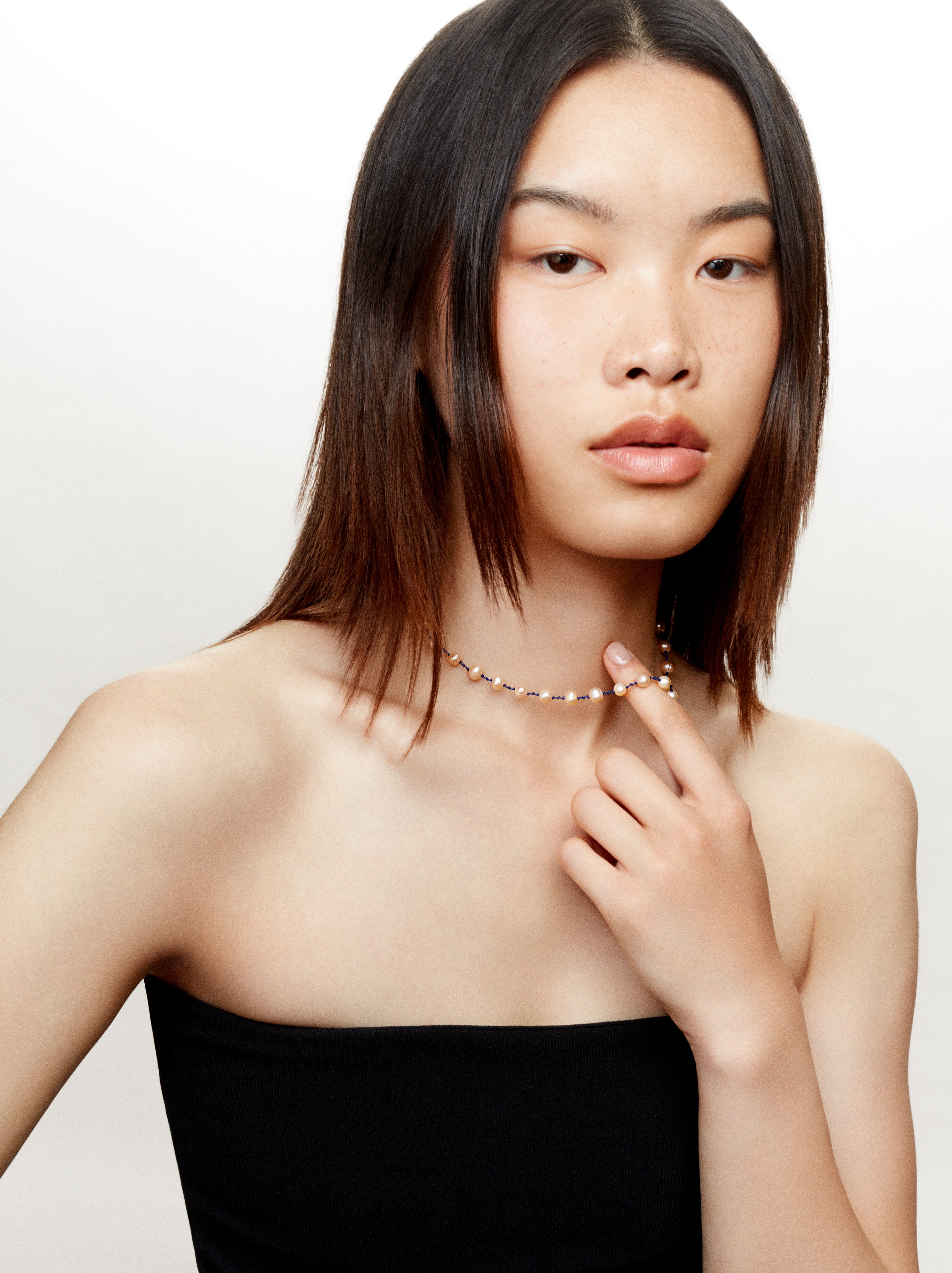 Limited Edition - Bird Peach Blue necklace