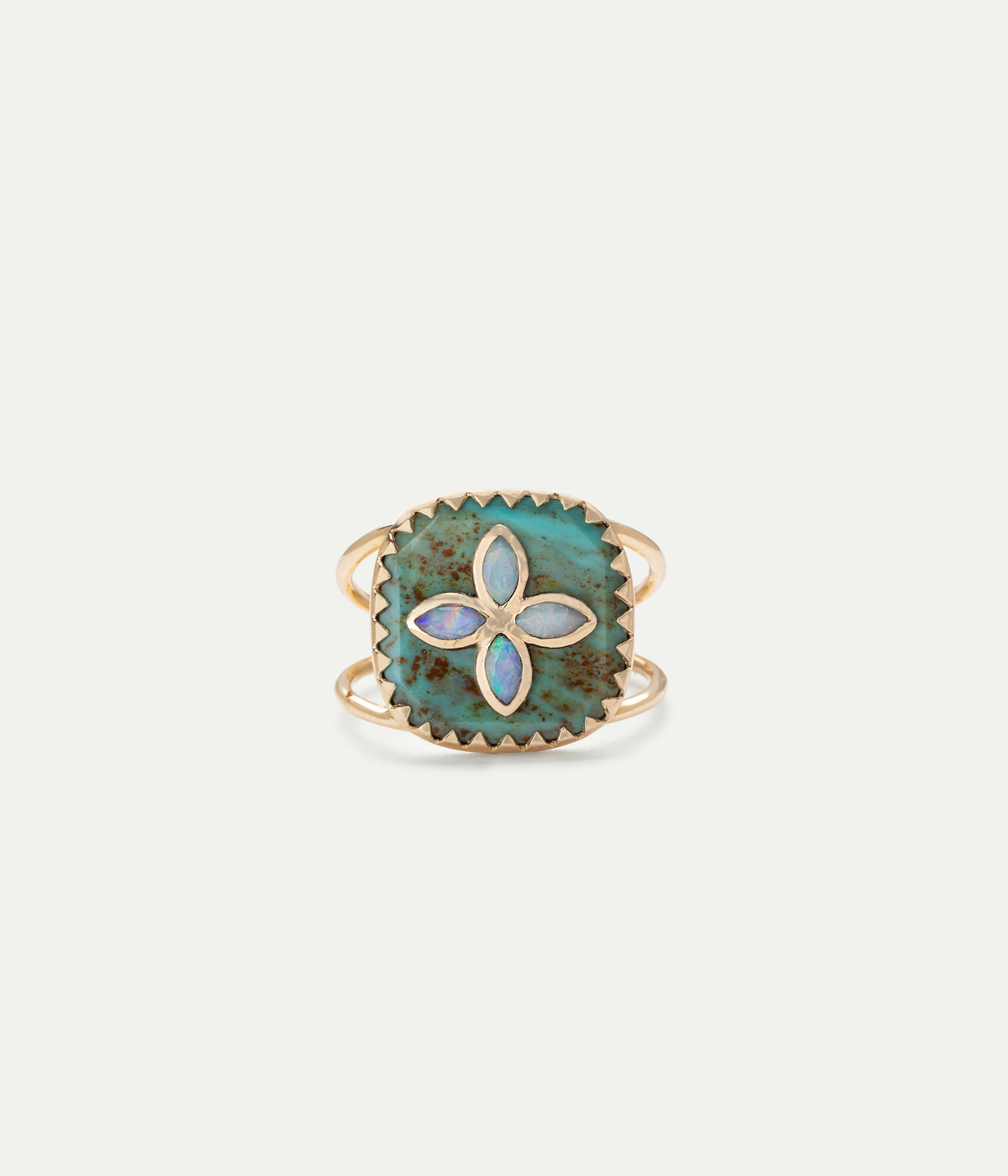 Bowie Ring No.2 Turquoise and Opal
