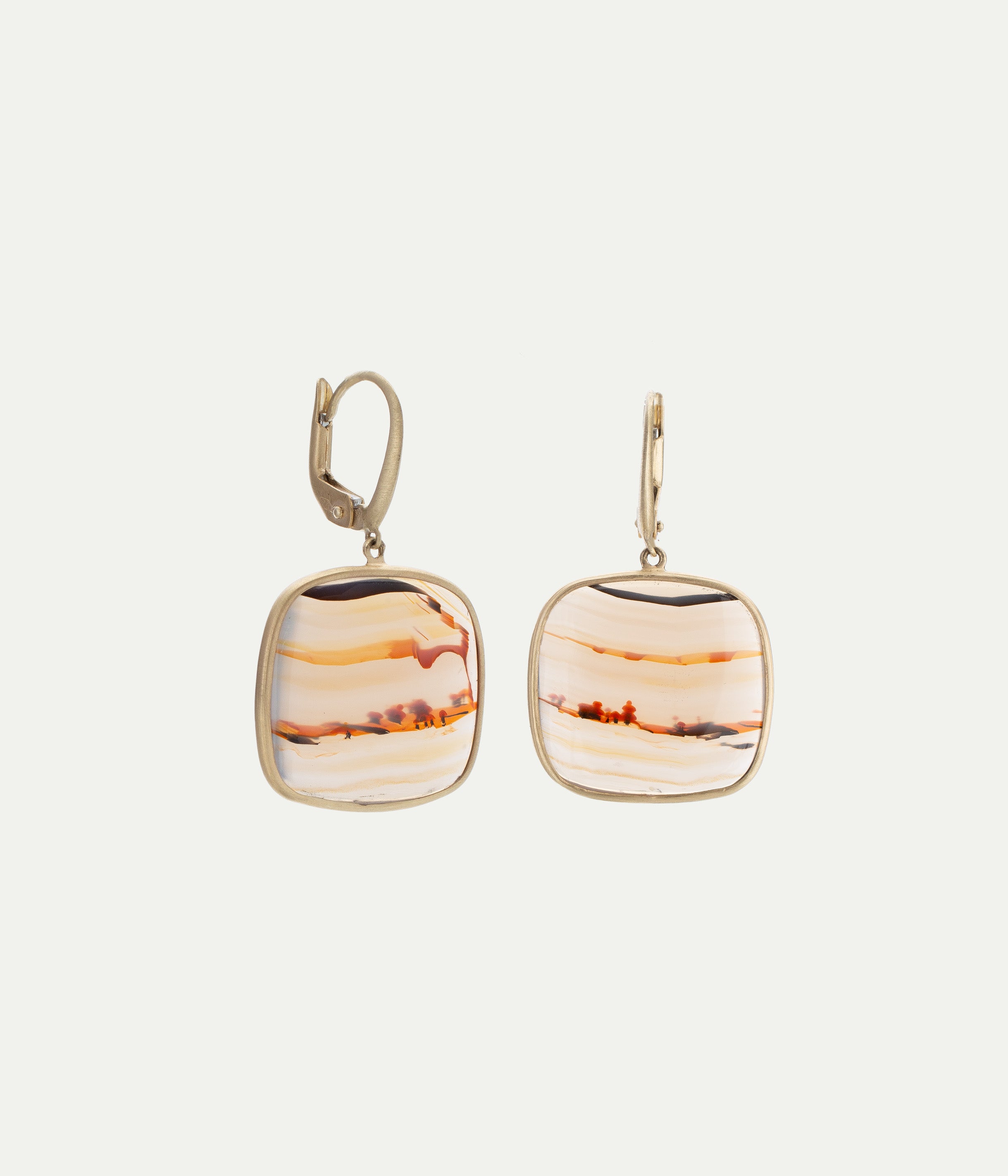 Dragonfly Agate Landscape earrings