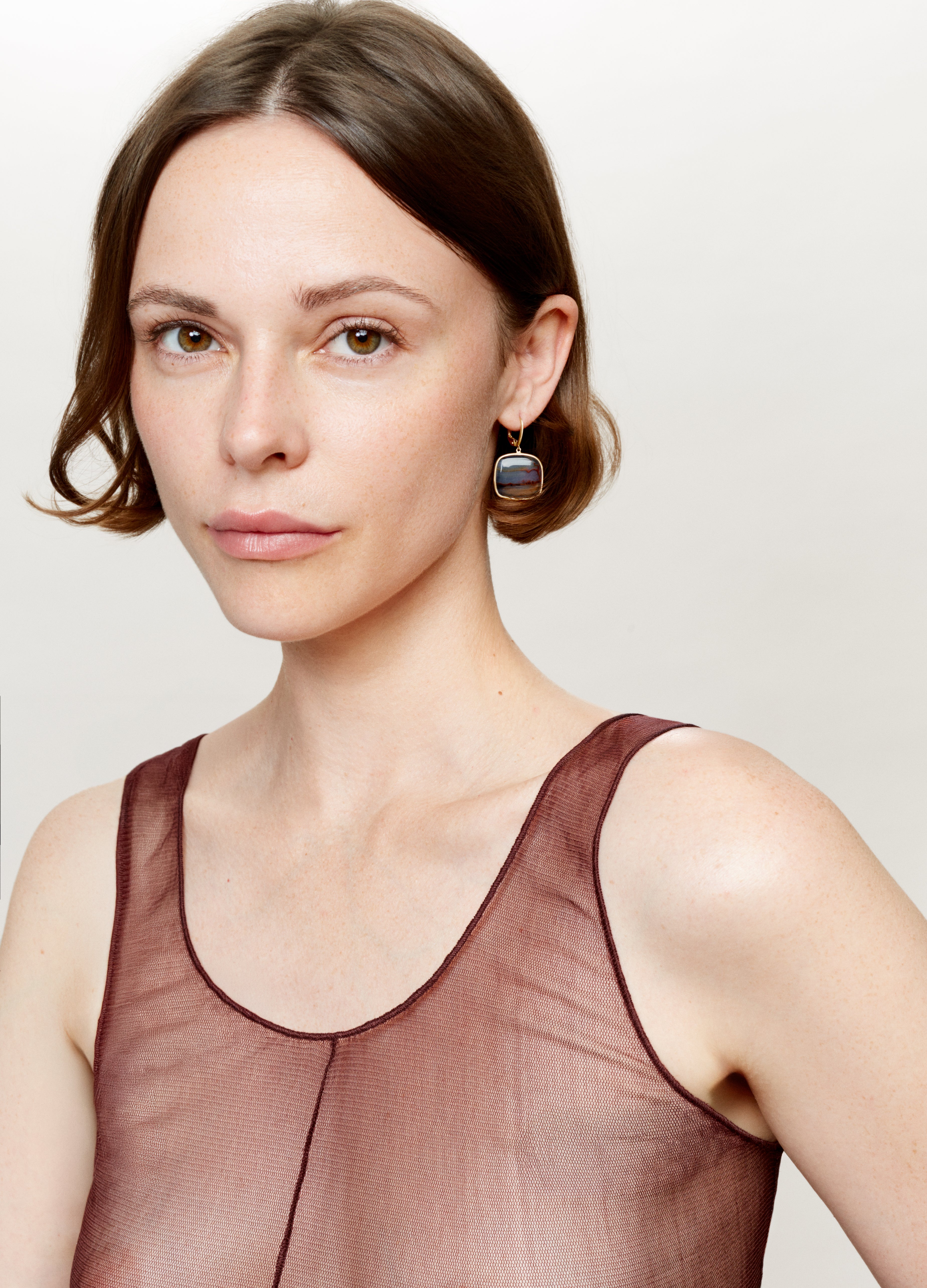 Dragonfly Agate Landscape earrings