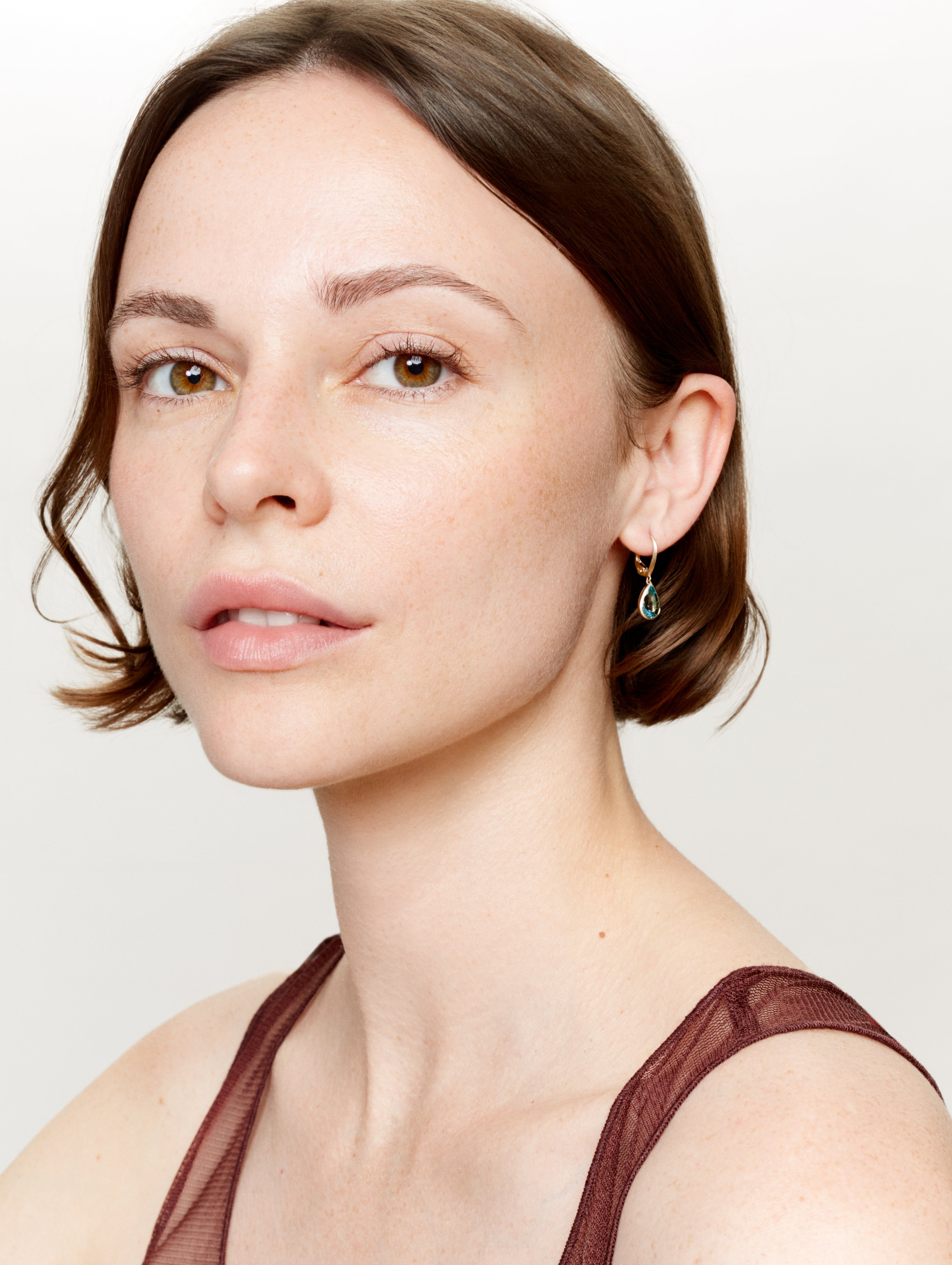 Gwyneth Momo Aquamarine earrings