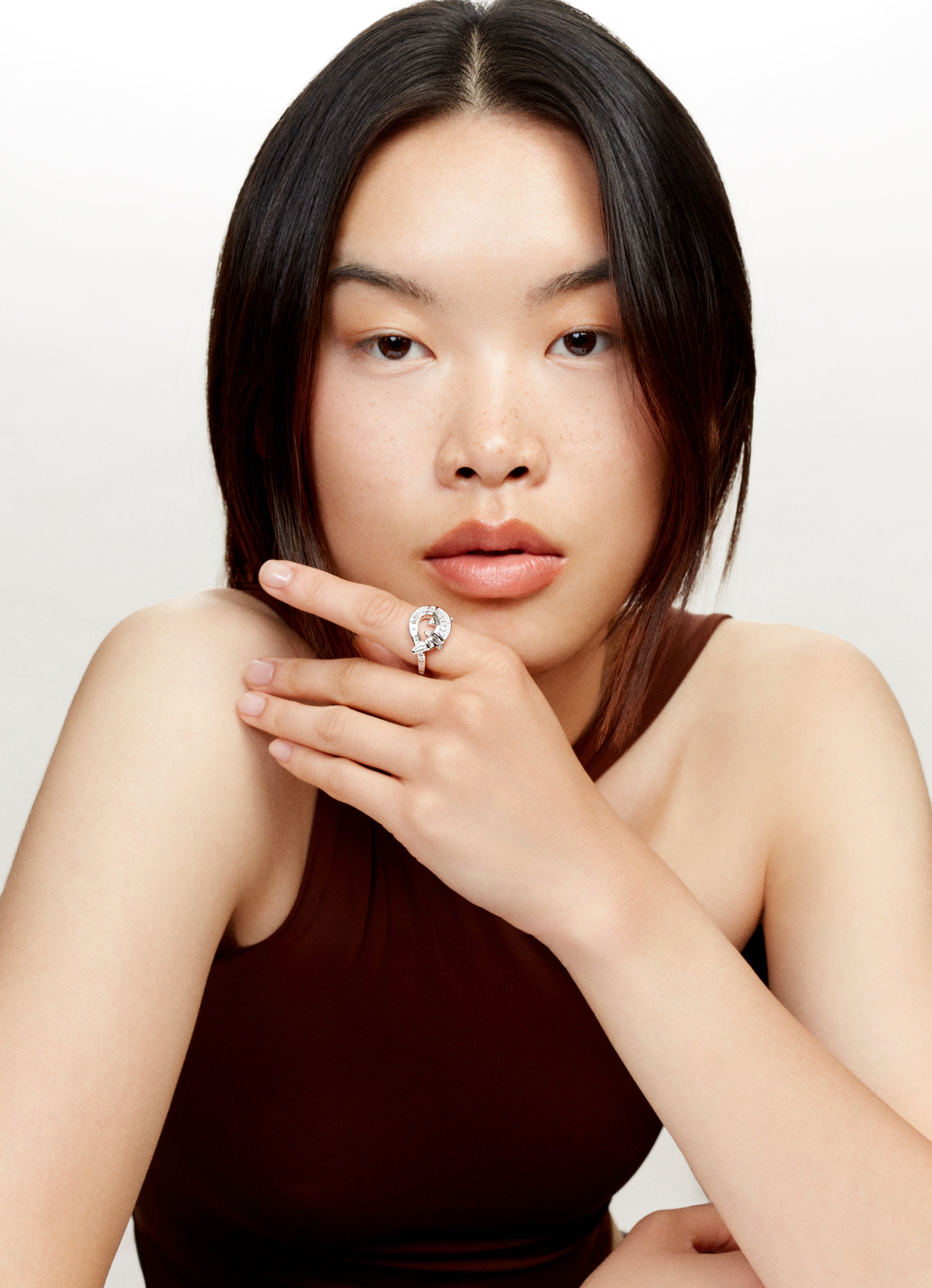 Alligator Twist white gold and diamonds ring