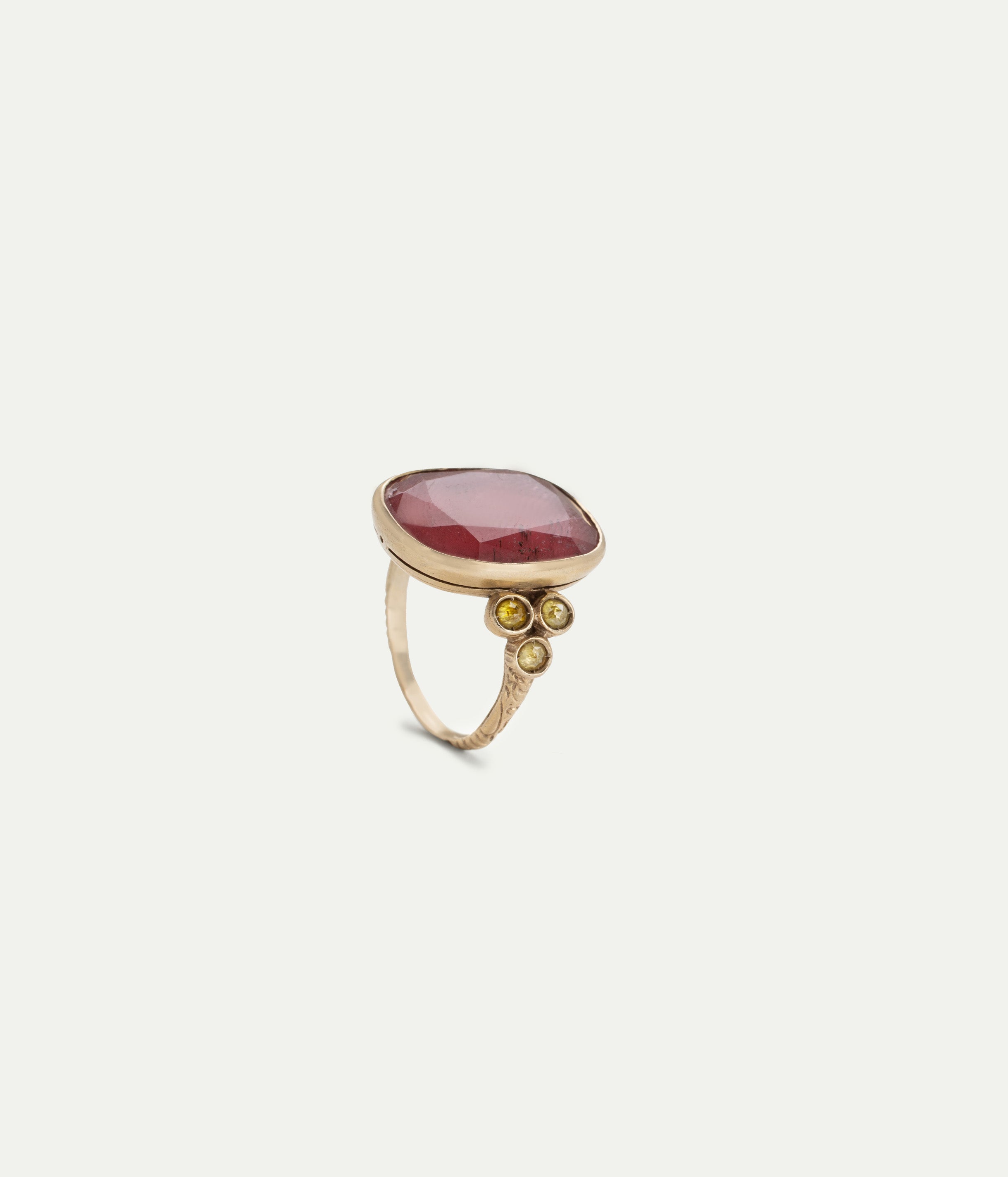 Beauty Carre Pink Tourmaline Ring