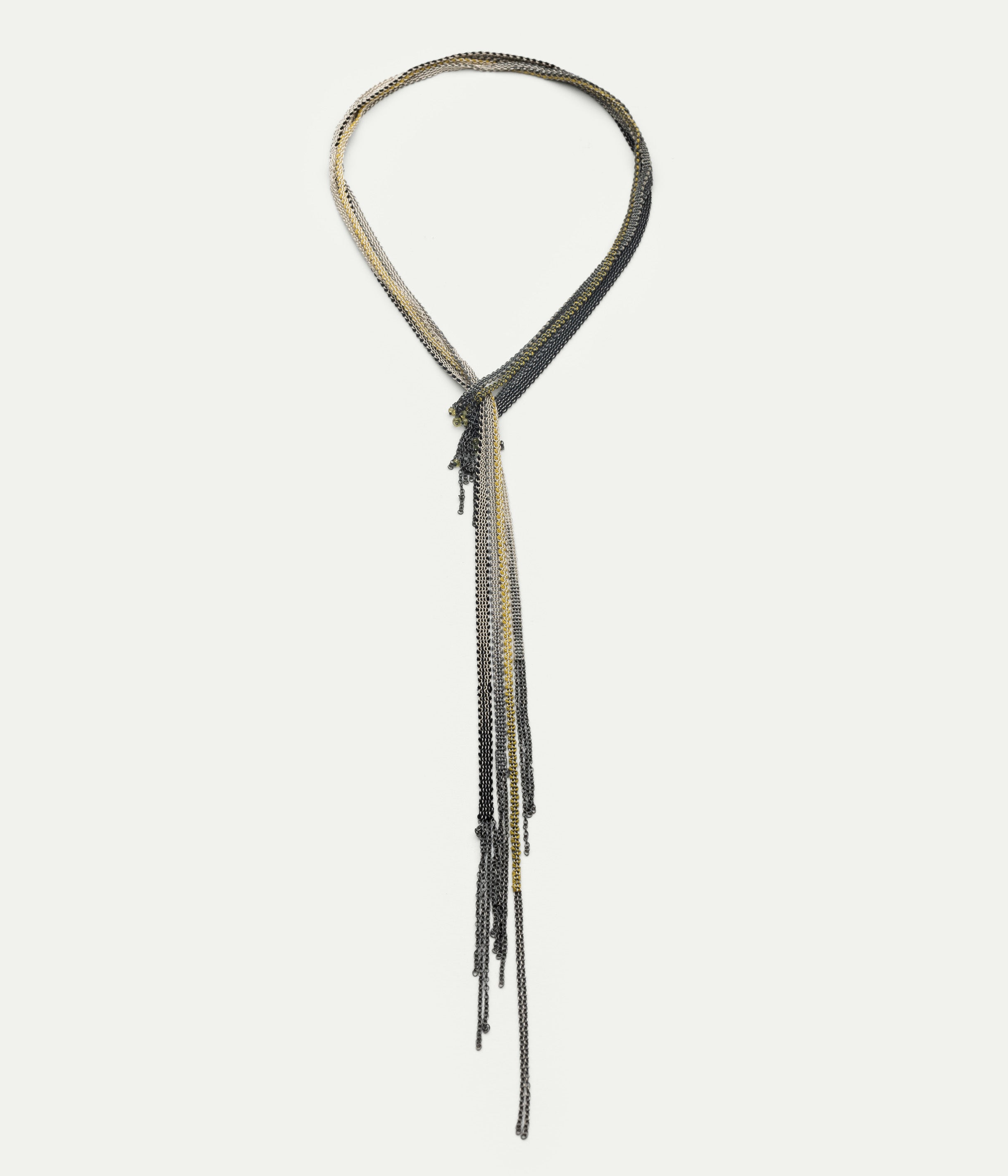 Collier Chale argent et saphirs jaunes