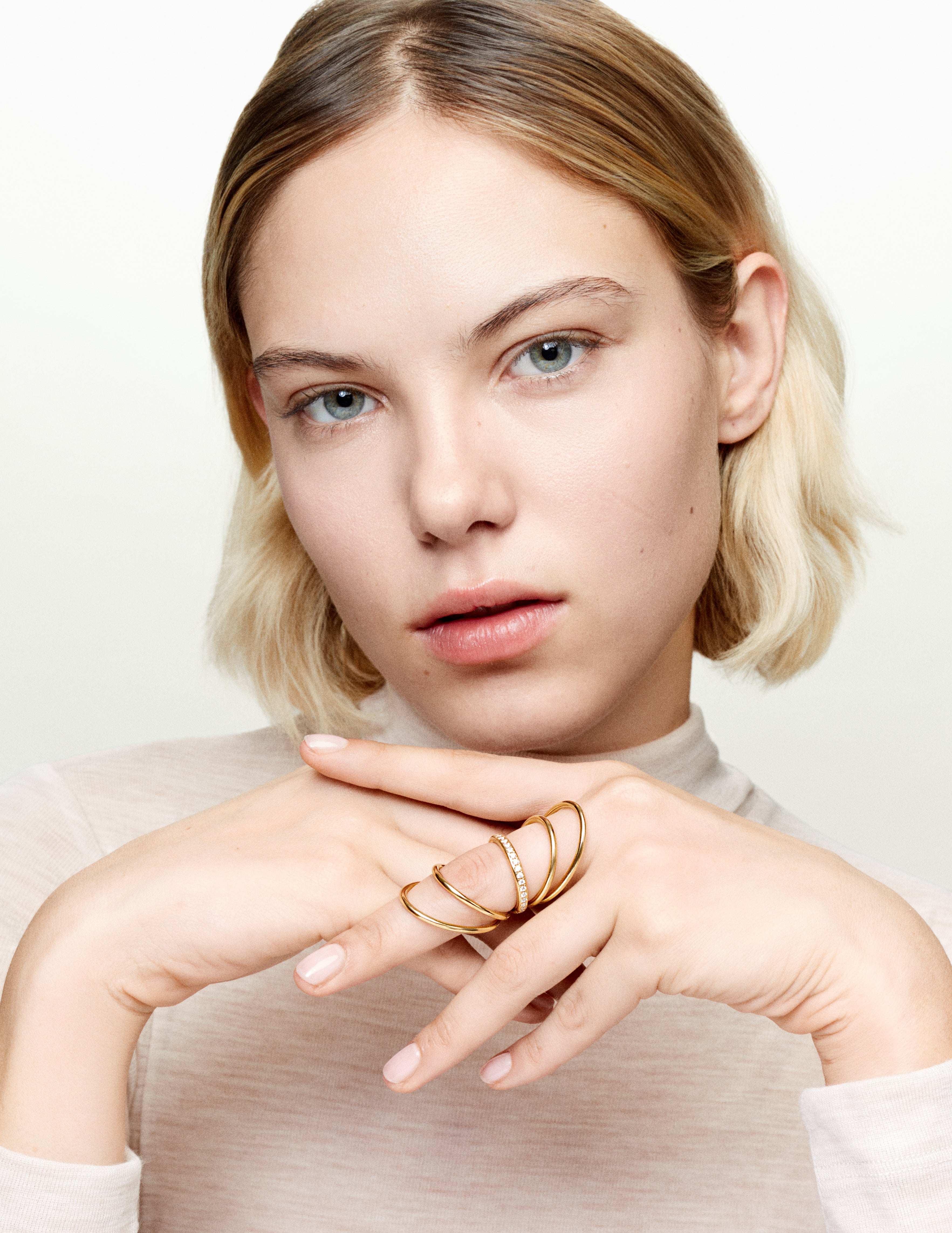 Solar Crystal gold-plated ring