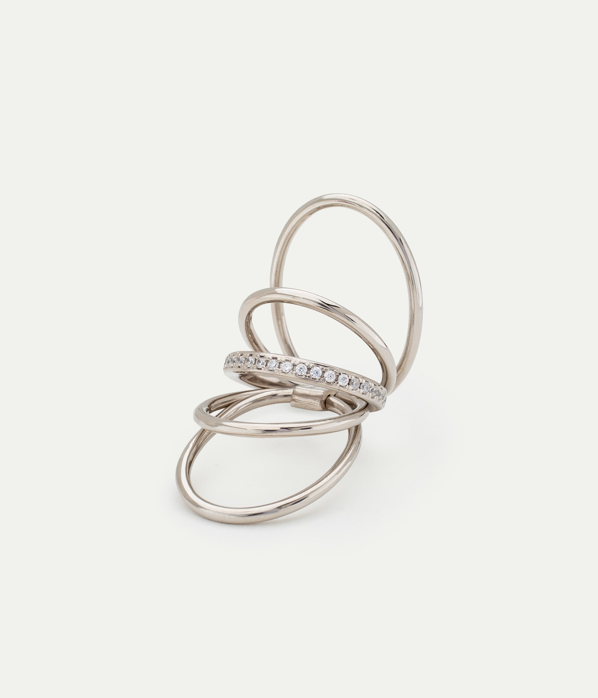 Solar Crystal silver ring