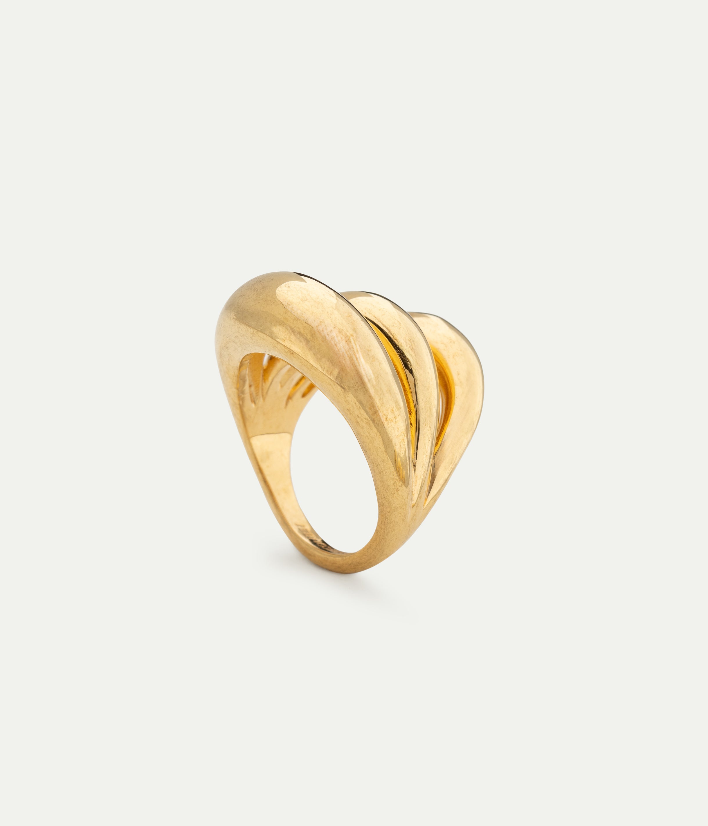 Bague Triptych Blow Up plaqué or