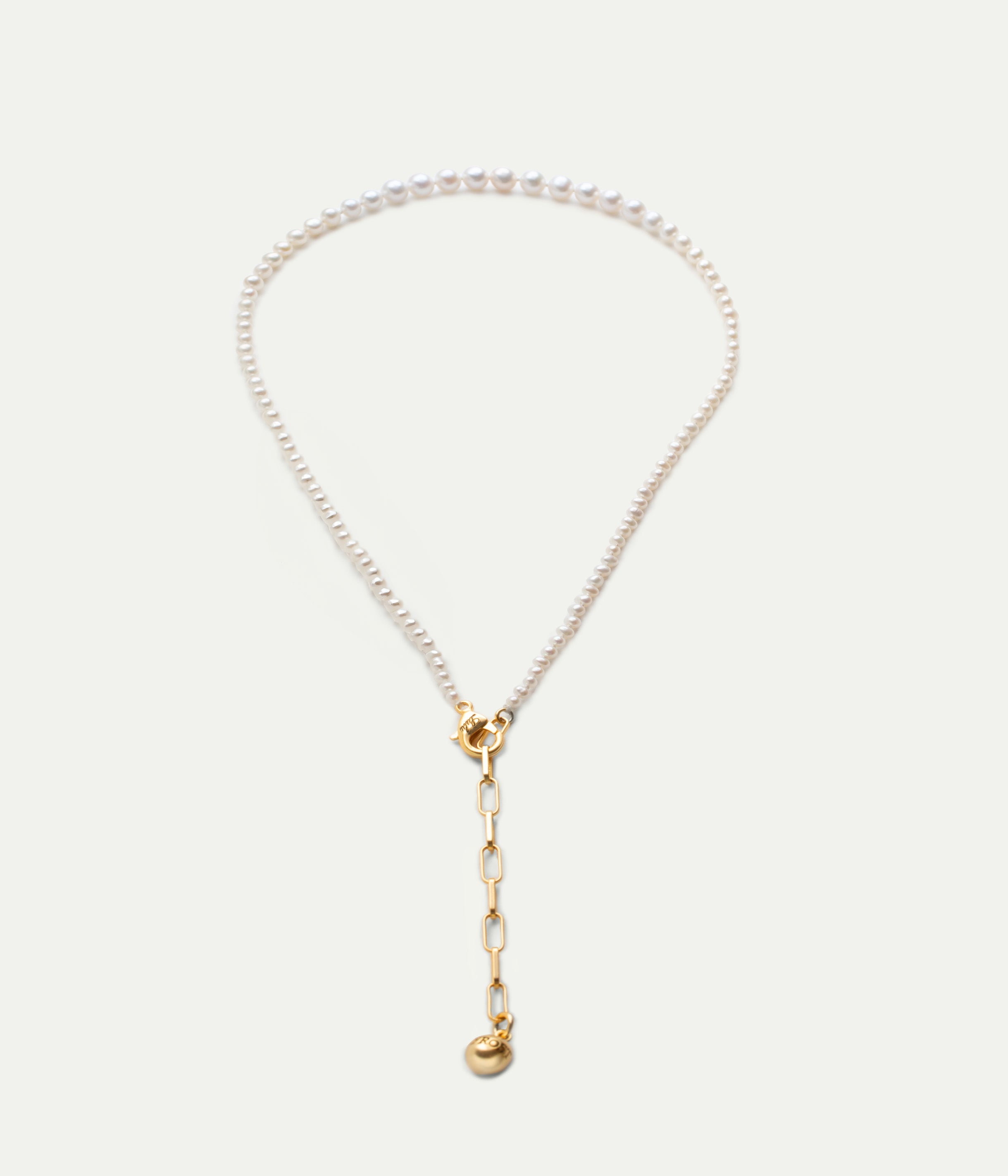 Collier Knotted Graduated Pearl
