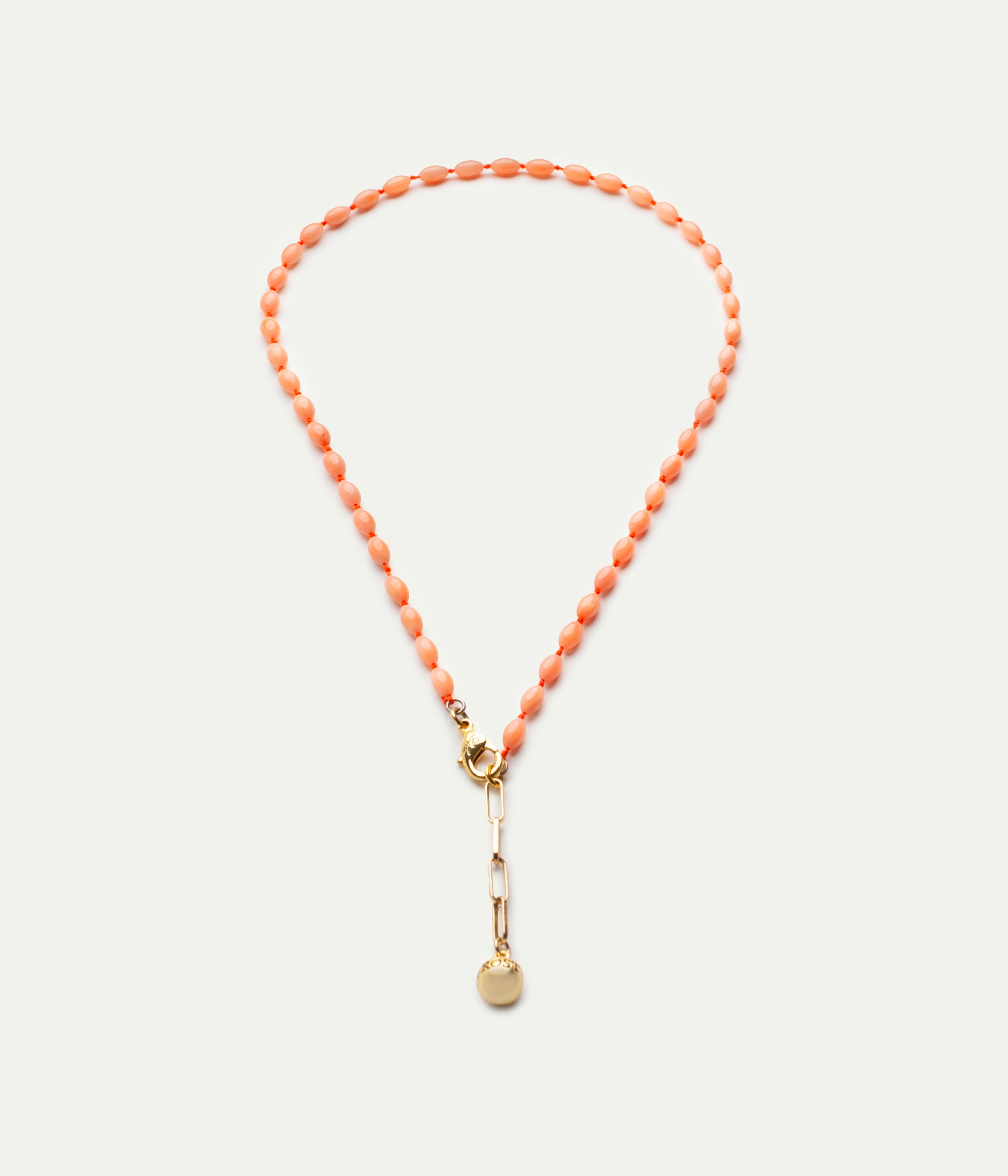 Collier Knotted Corail