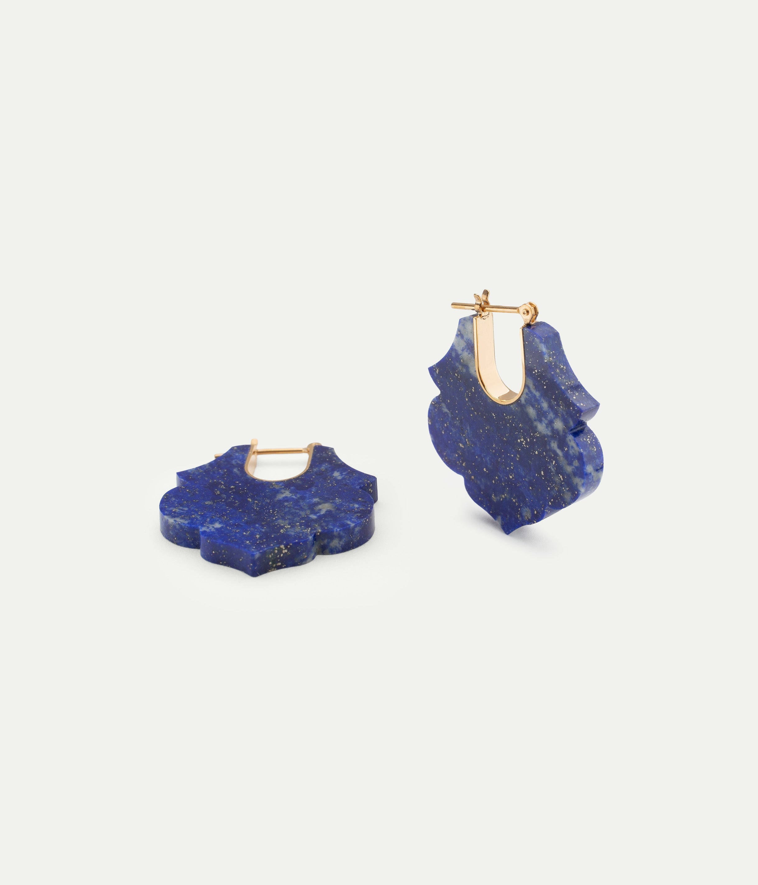 Lotus Lapis Lazuli earrings