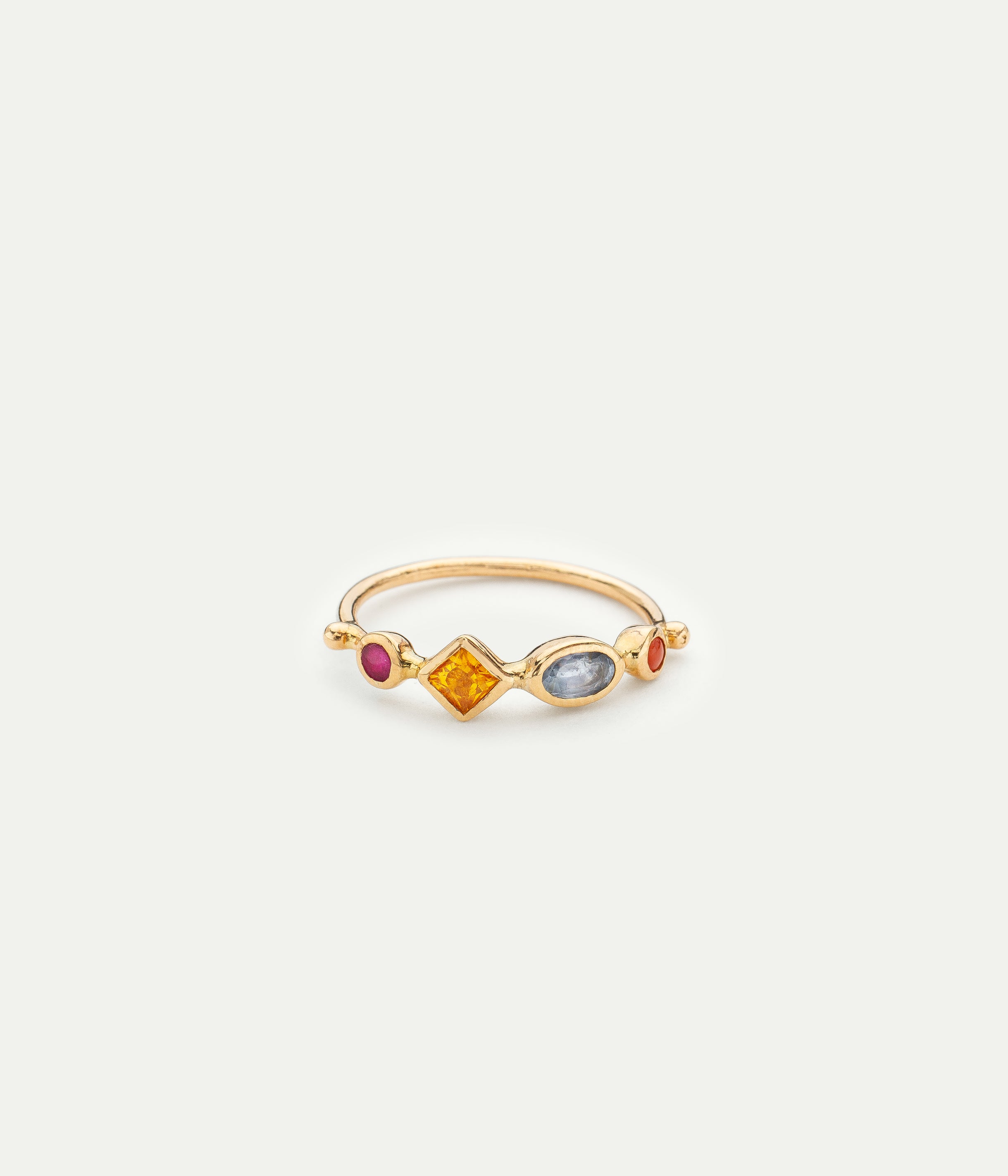 Simple Sapphire and Tanzanite Ring