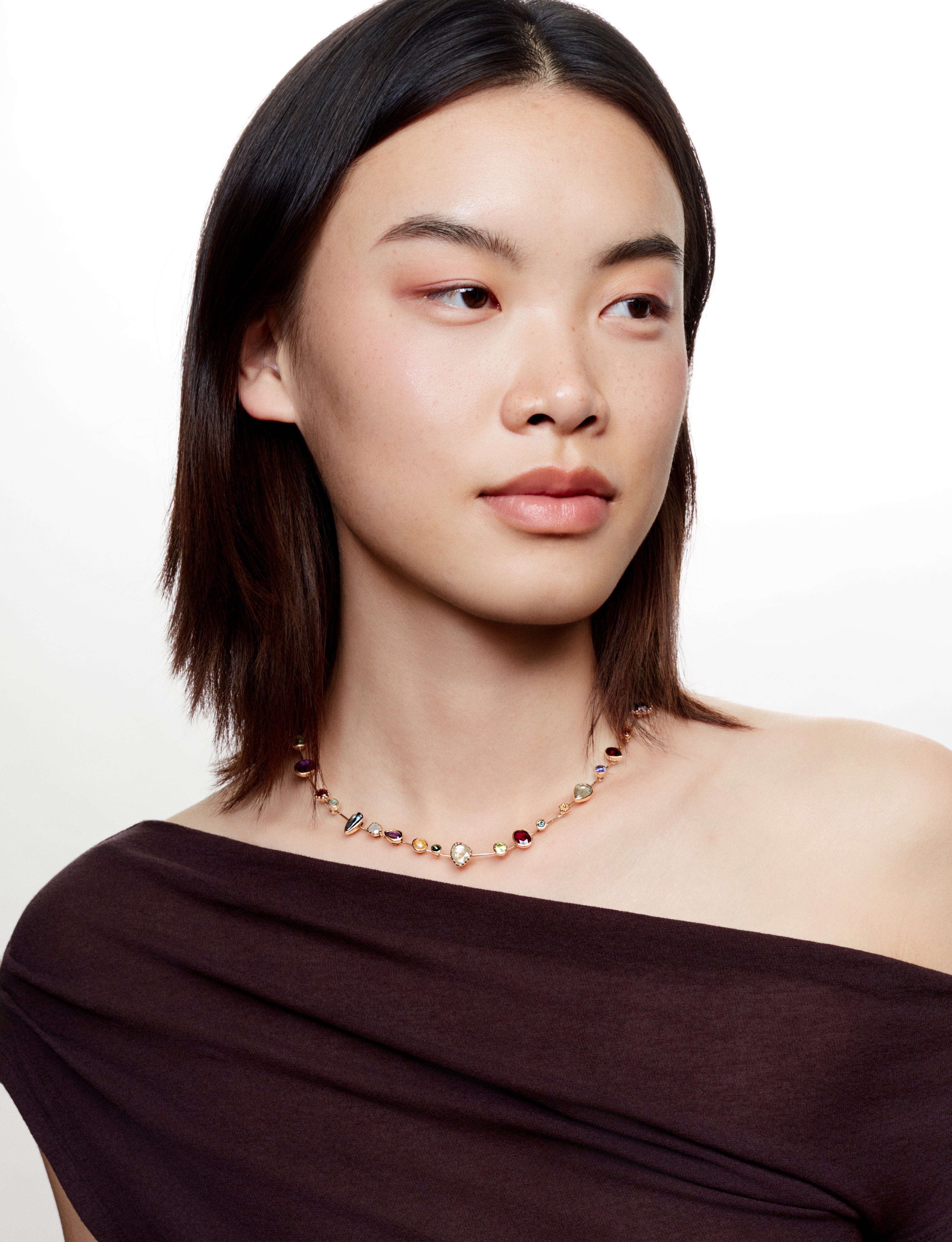 Collier Reine Améthyste, Saphir et Tourmaline