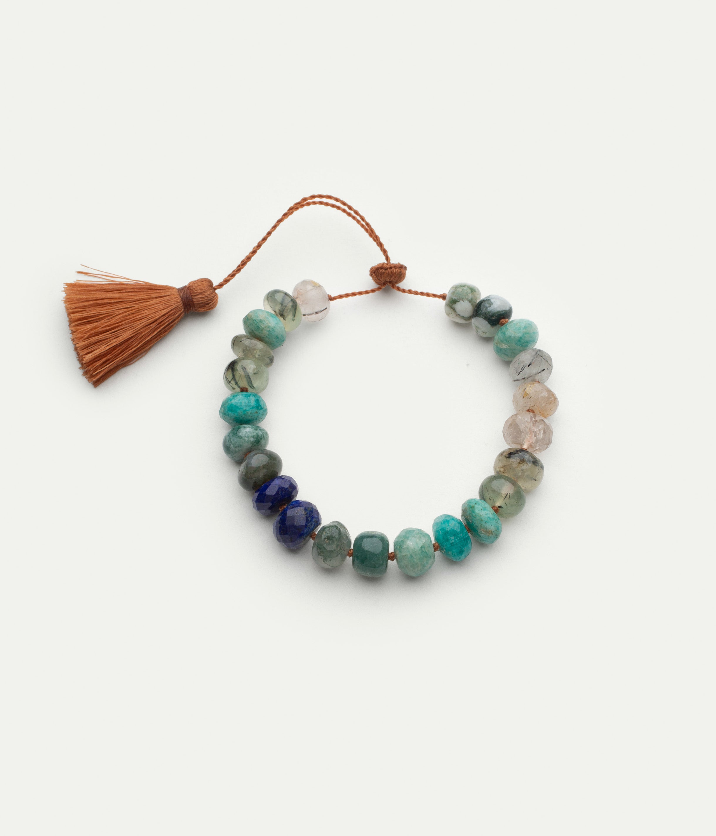 Bracelet Pompom pyrite, turquoise et agate
