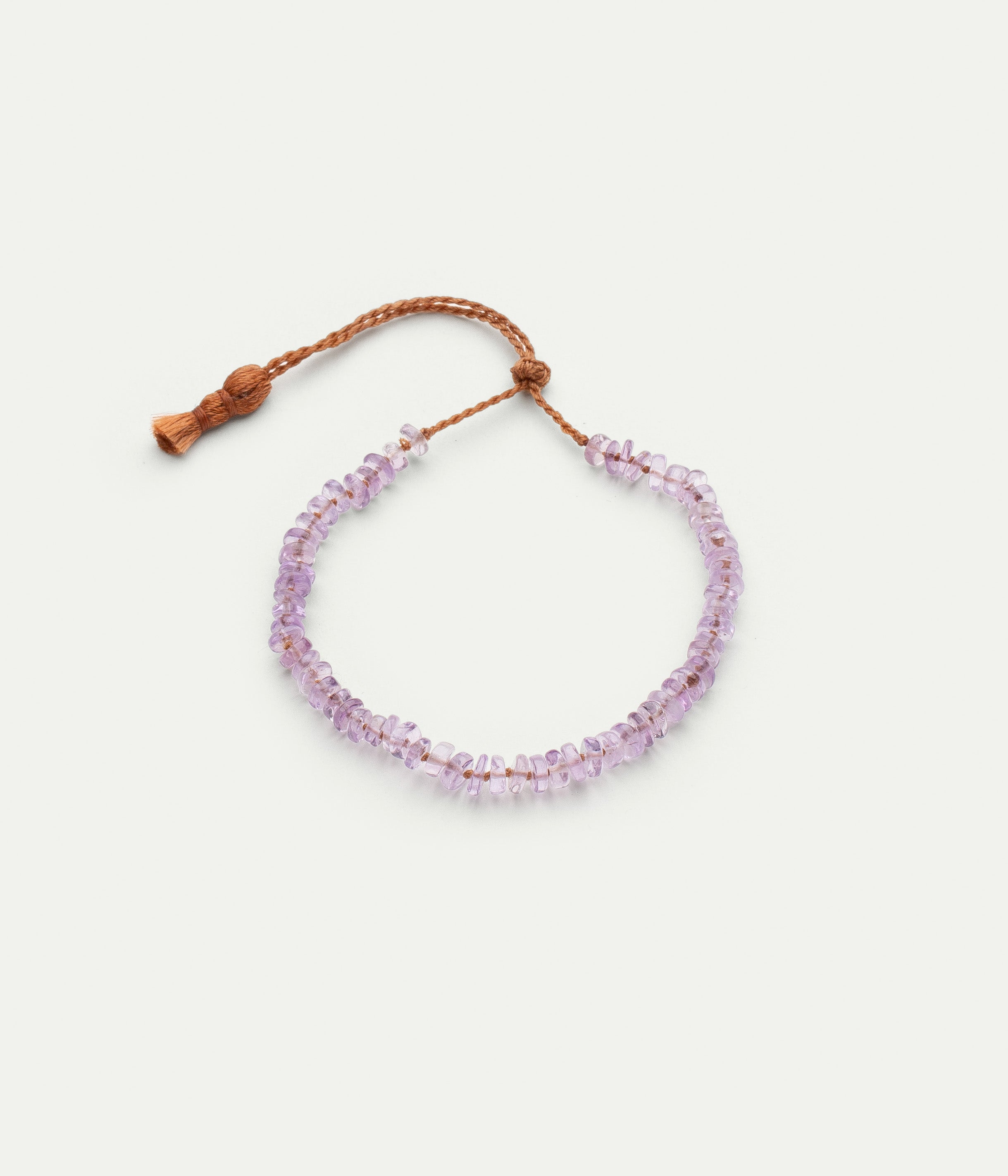 Pompom purple amethyst bracelet