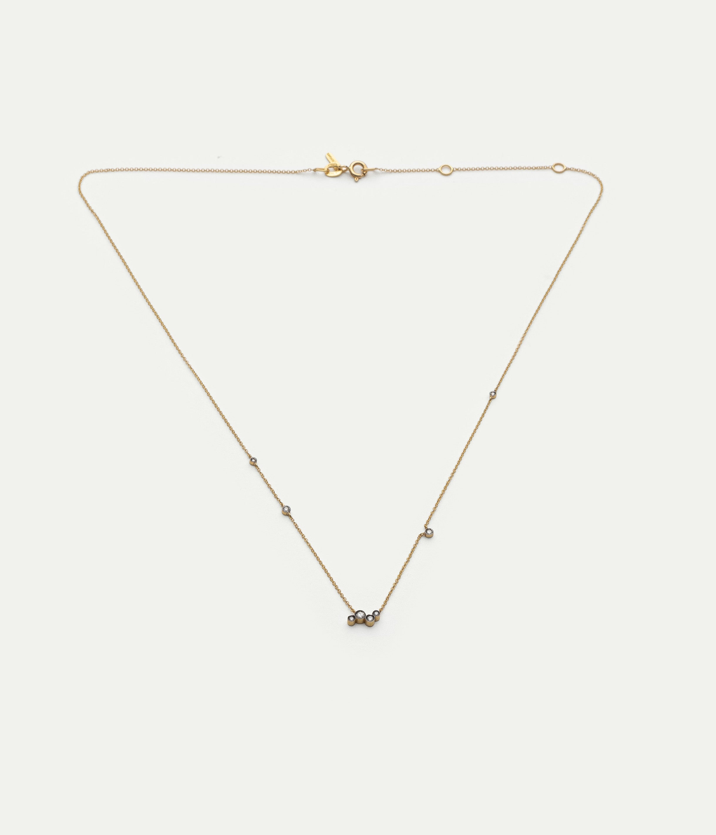 Collier Celeste Aurora or jaune et diamants