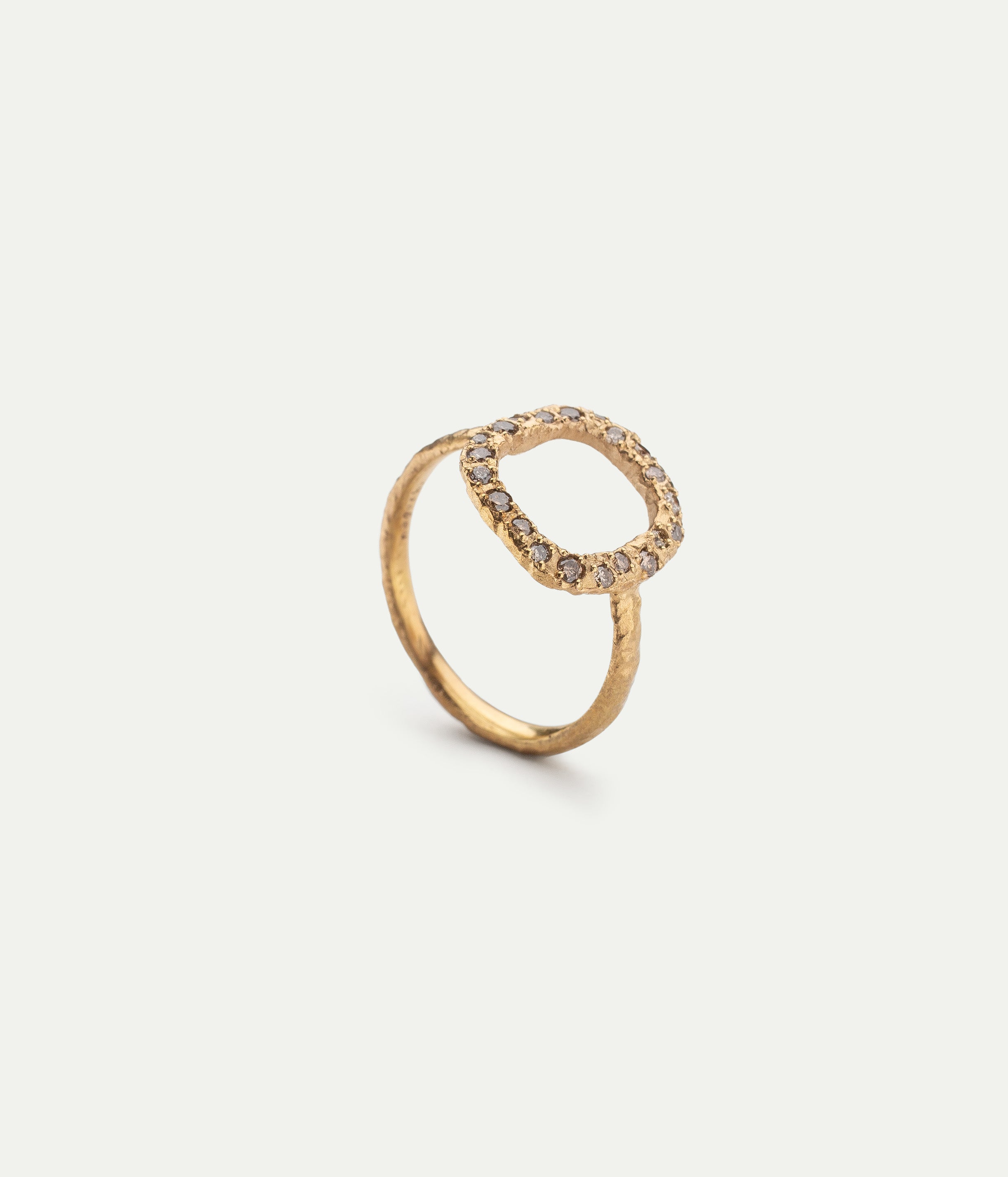 Bague Carré or jaune et diamants