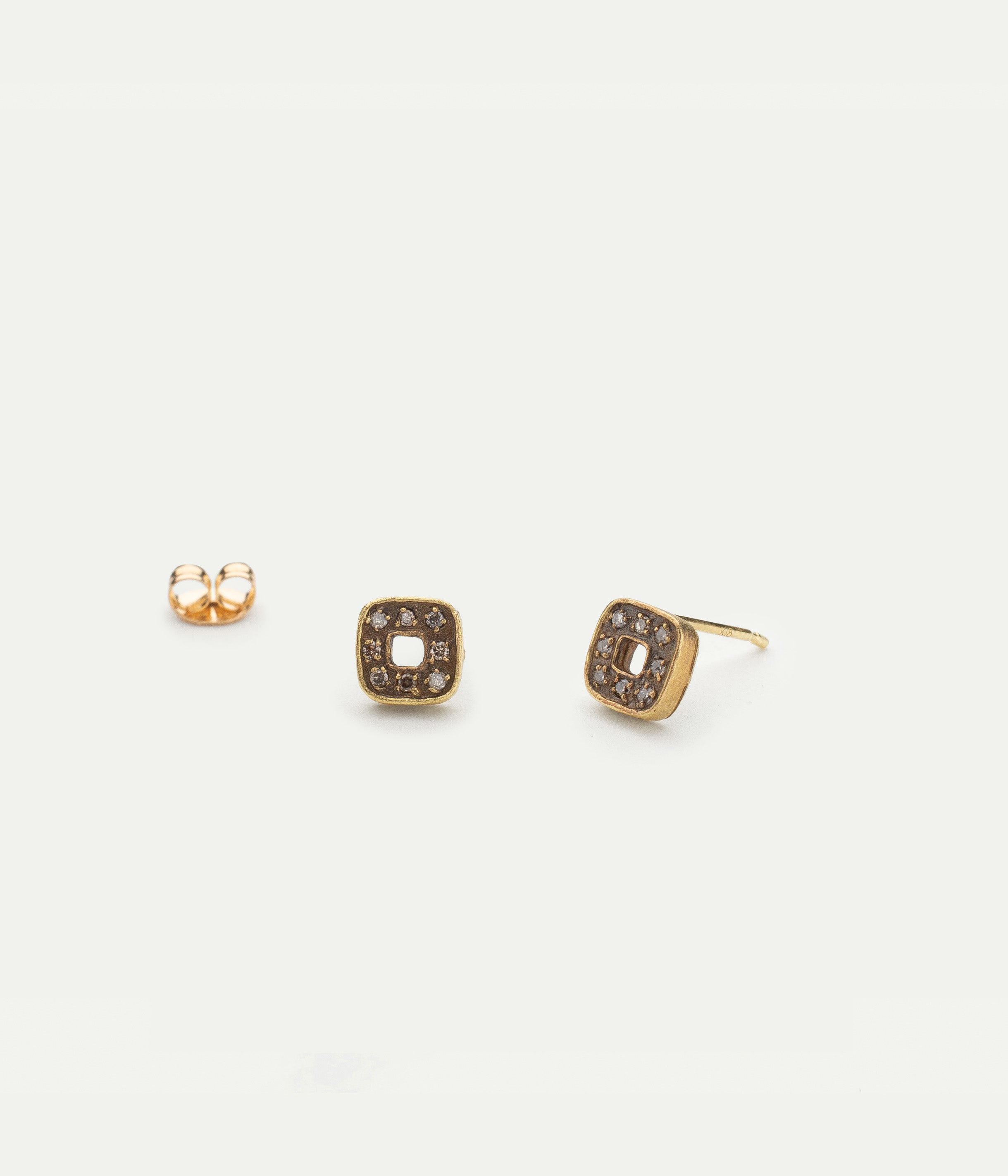 Boucles d'oreilles Jo or jaune et diamants