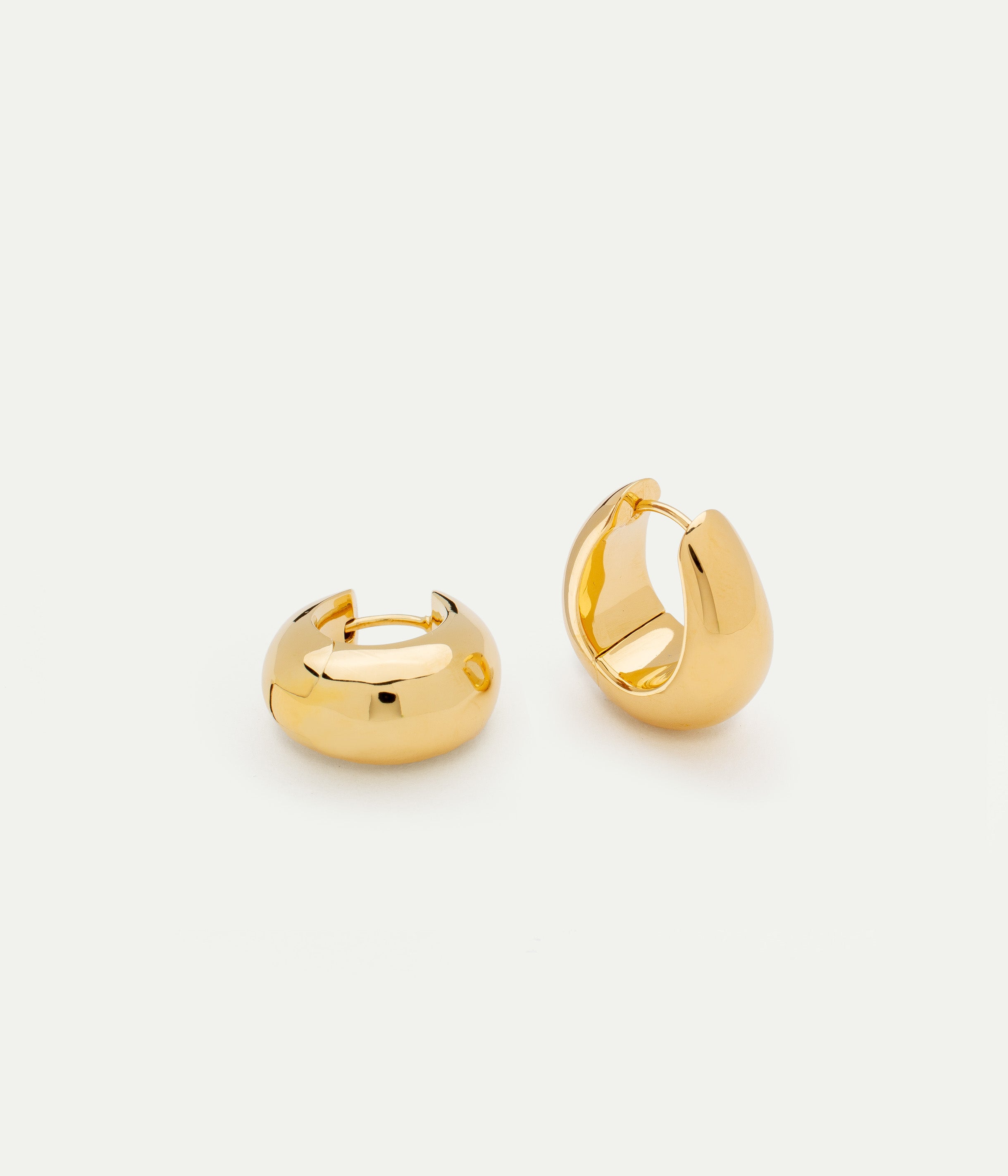 Ice M gold-plated hoops