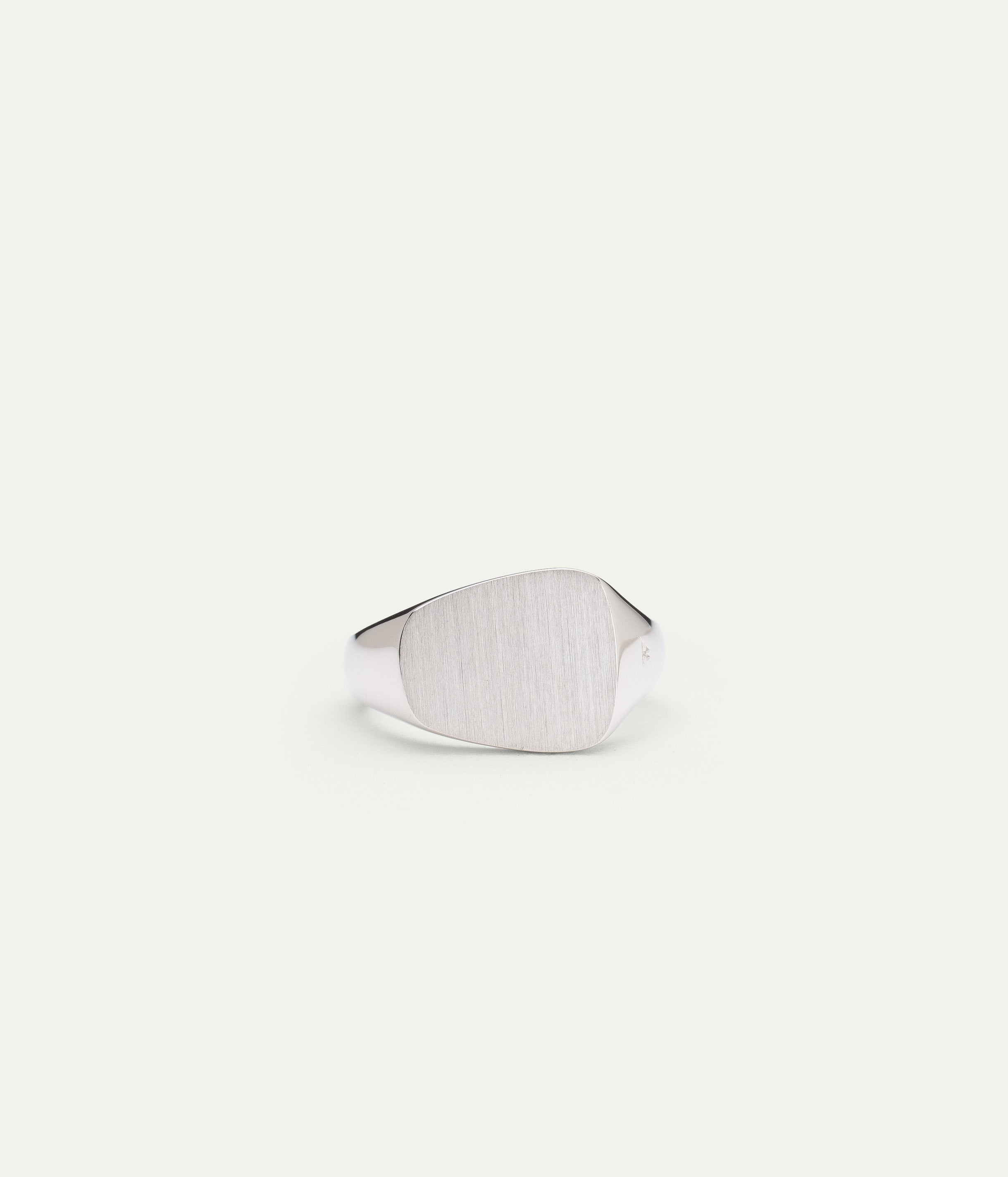 Slice silver signet ring