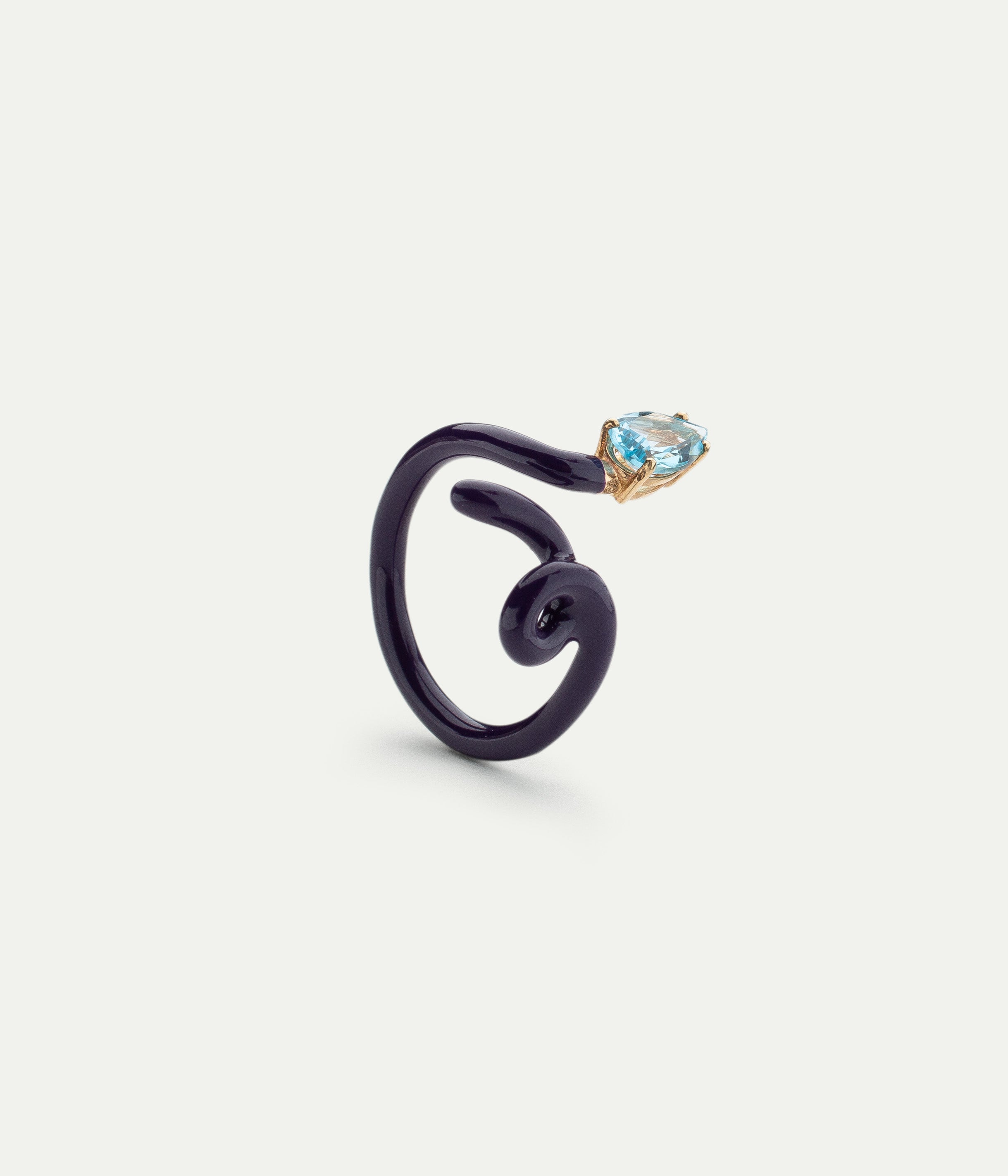Baby Vine Purple Blue Topaz ring