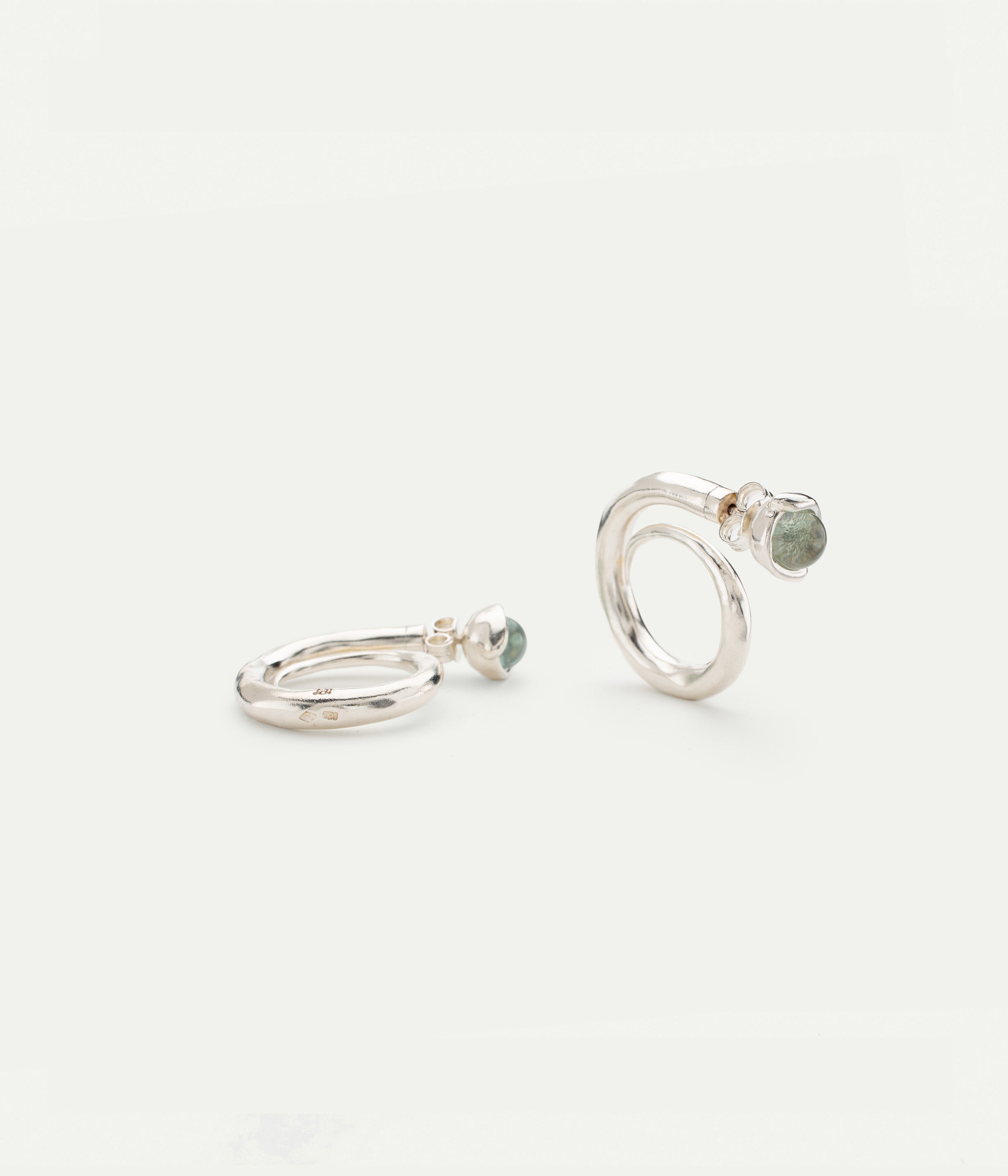 Boucles d'oreilles Courbes Eclipse Menthe Givrée