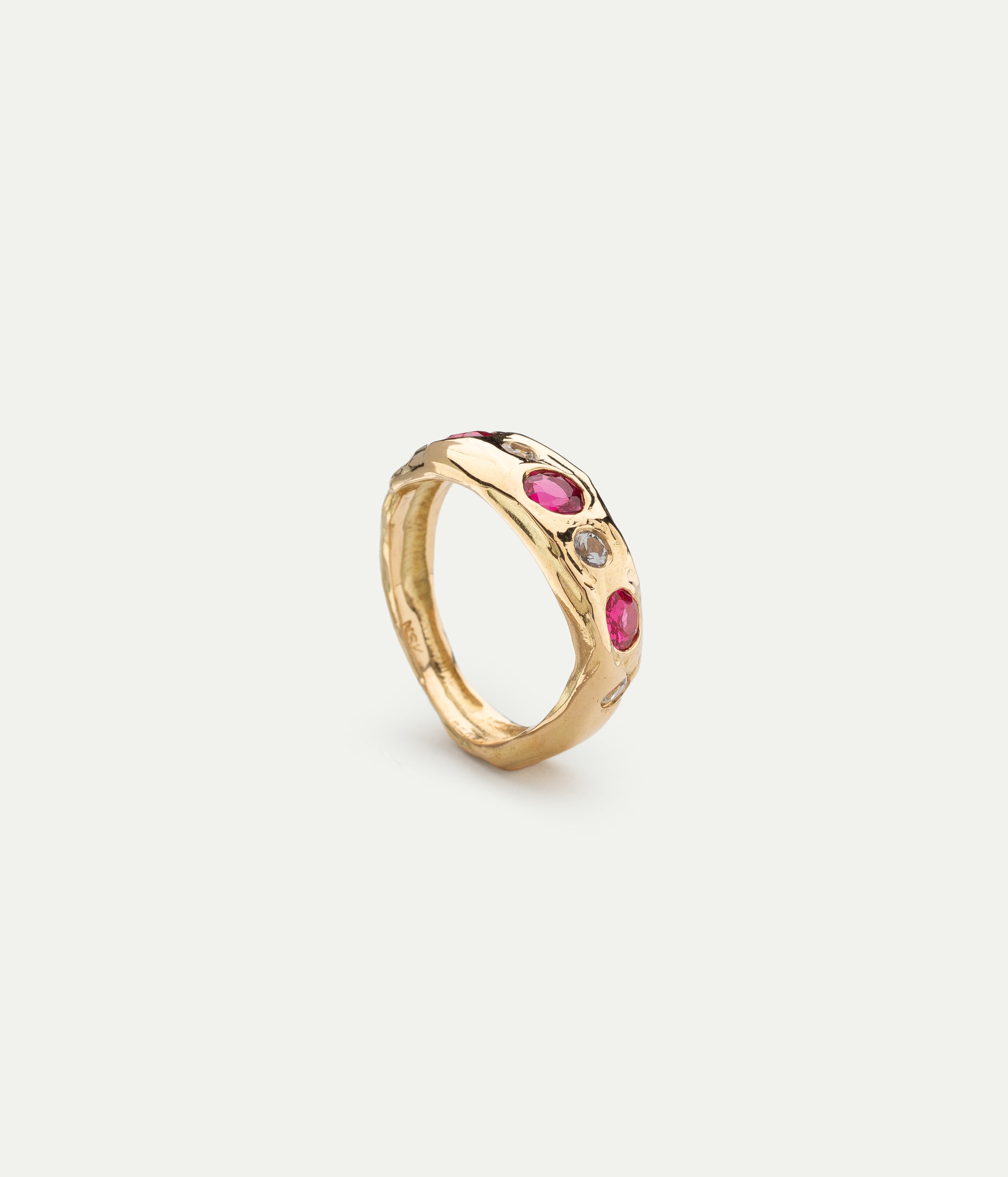 Bague Spinel Eternity spinelle et diamant