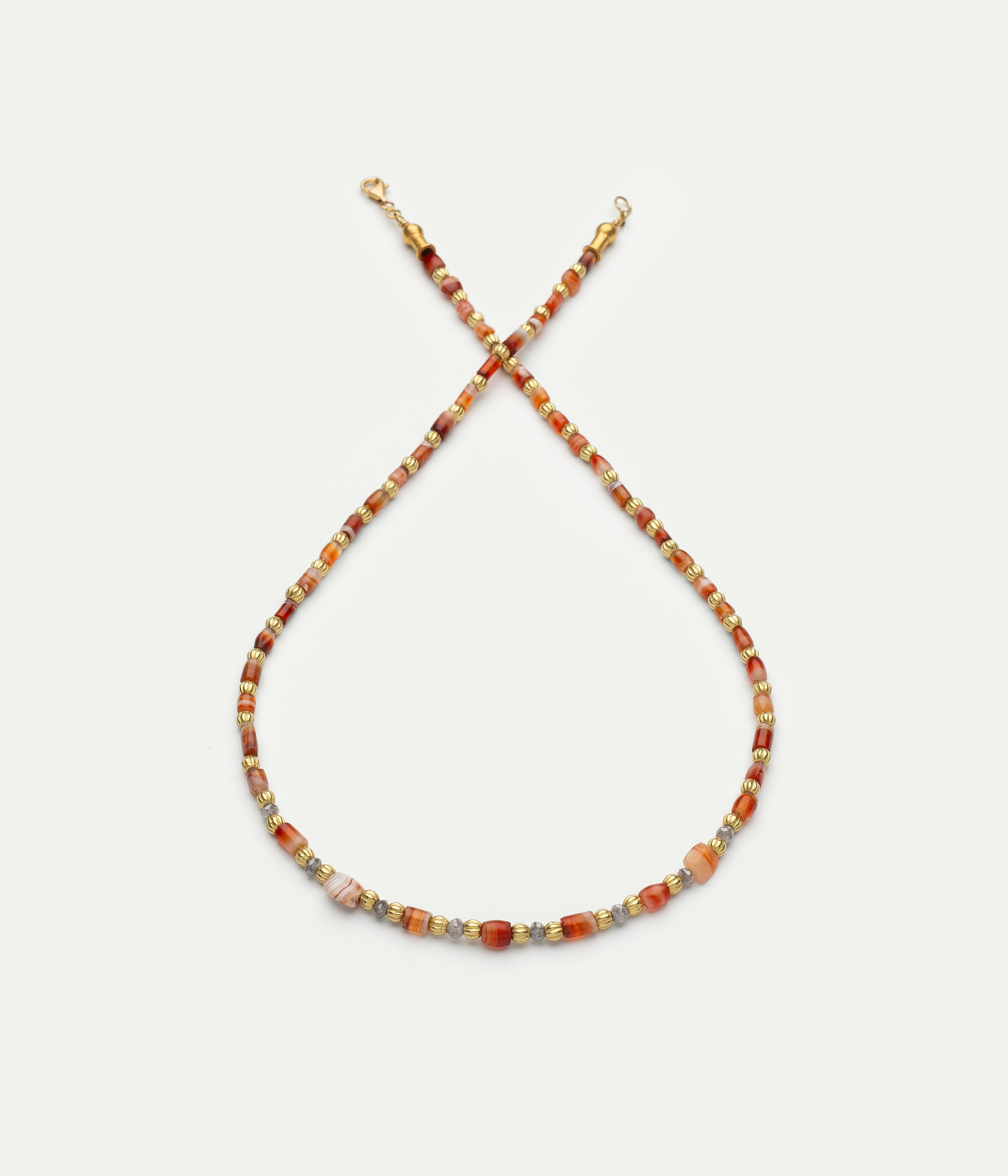 Collier Cornelian Beads