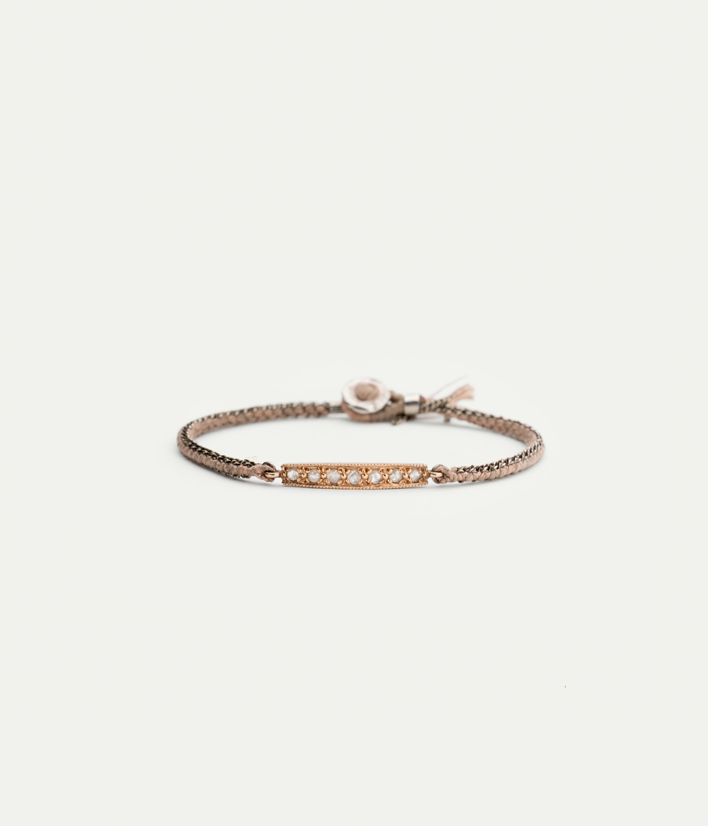 Bracelet 7 diamonds or rose