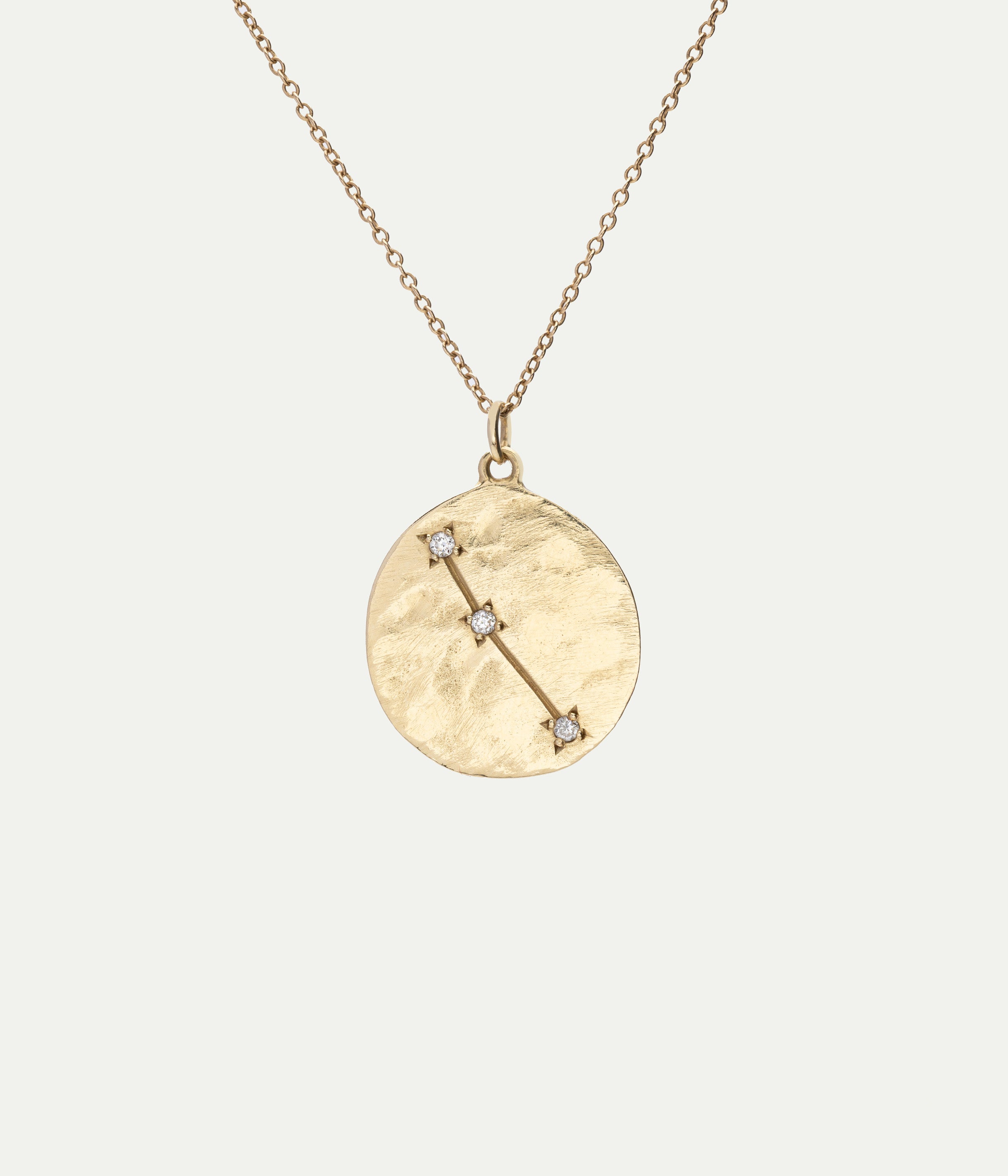 Astro Aries yellow gold and diamonds necklace