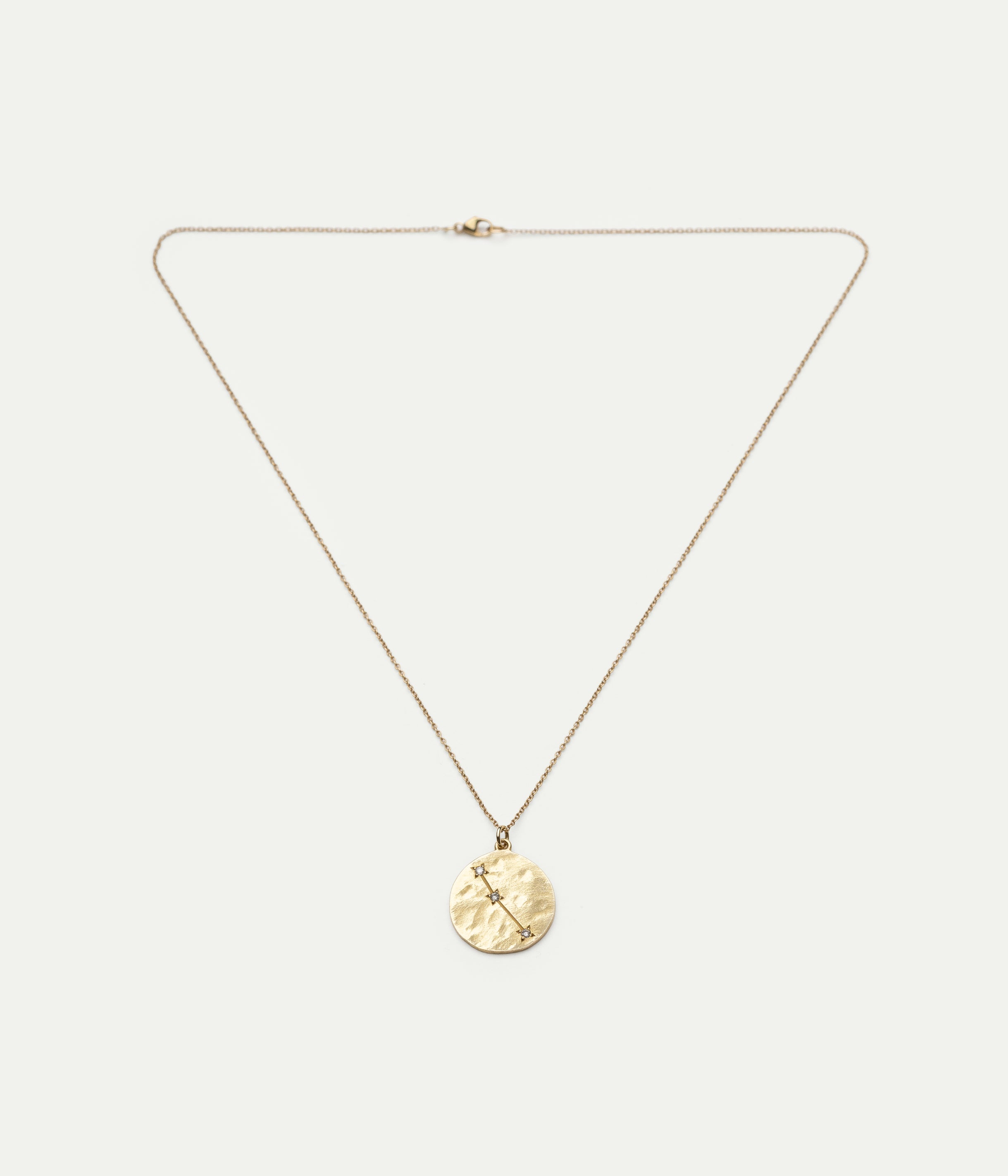 Collier Astro Bélier or jaune et diamant