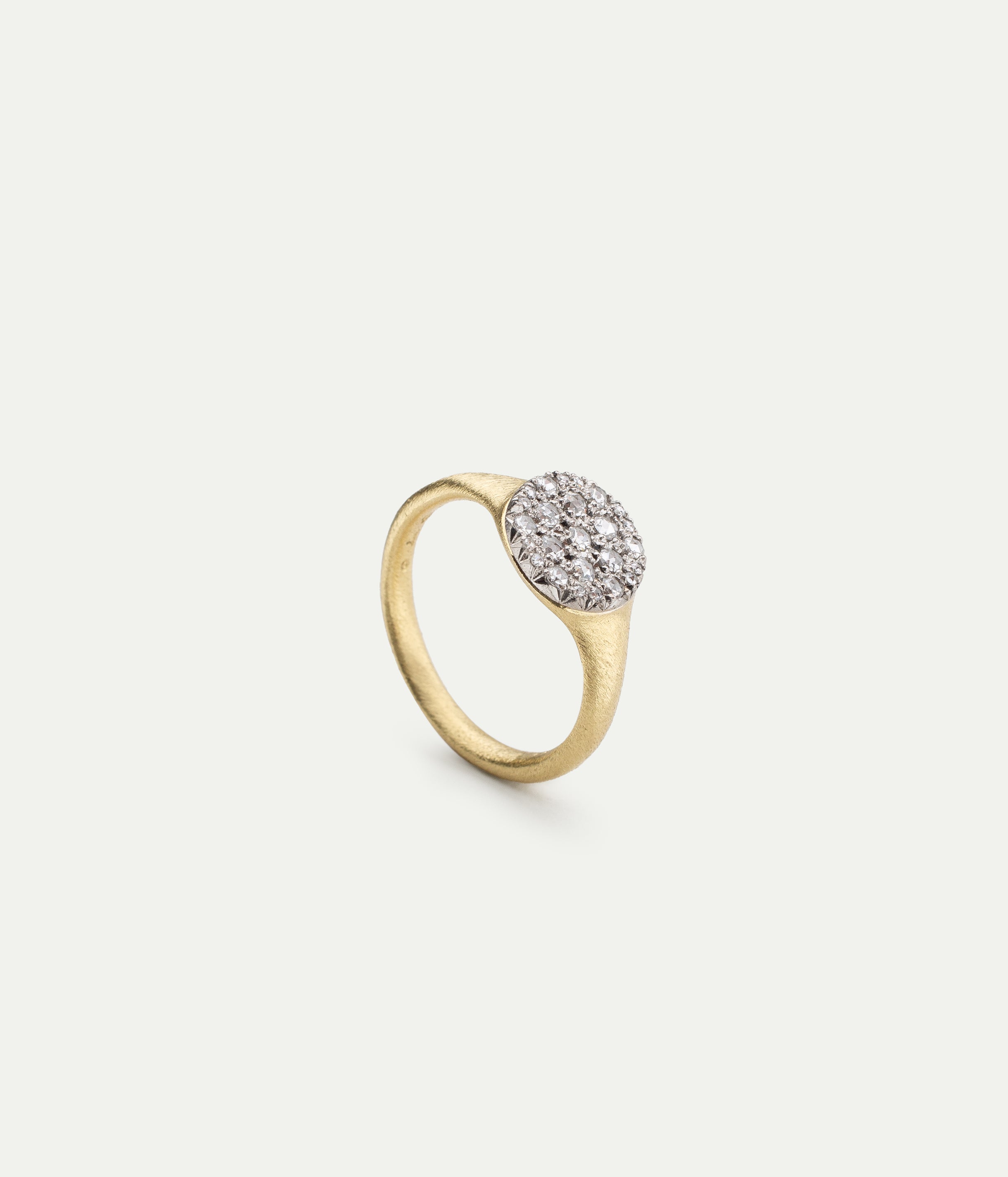 Full Moon yellow gold and diamonds ring