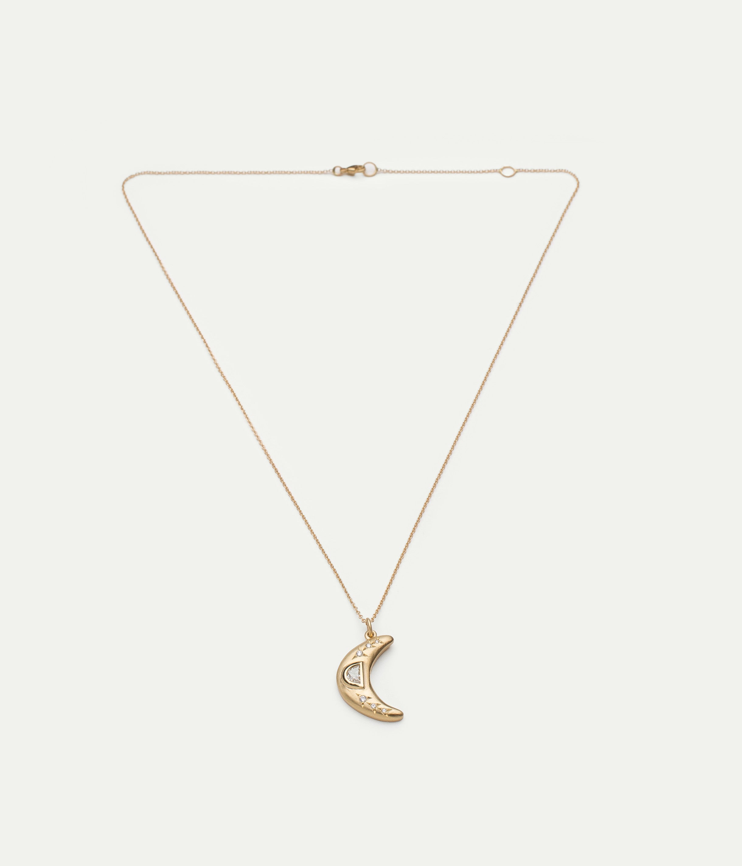 Collier Crescent Moon diamant