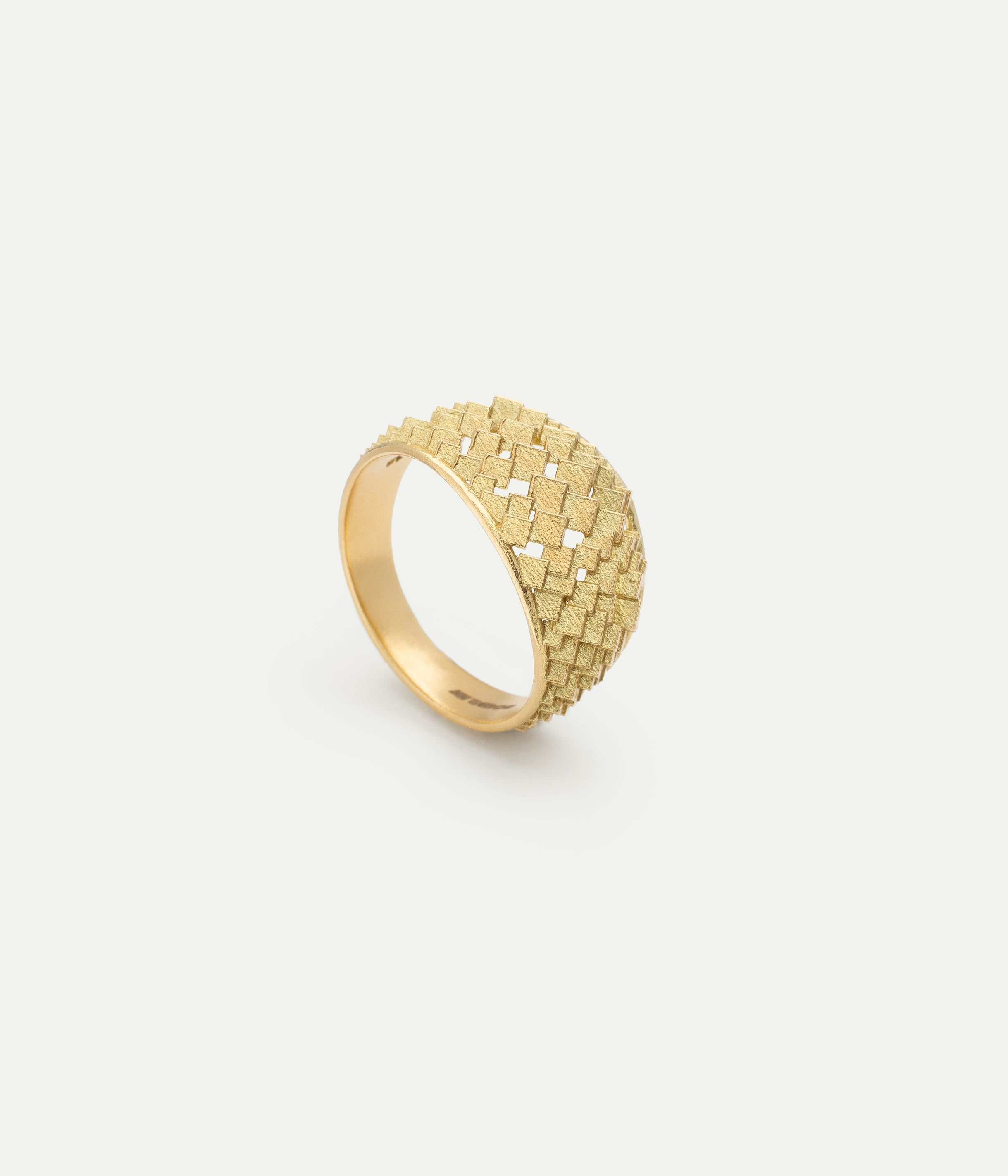 Asymetric Tapered Cube ring