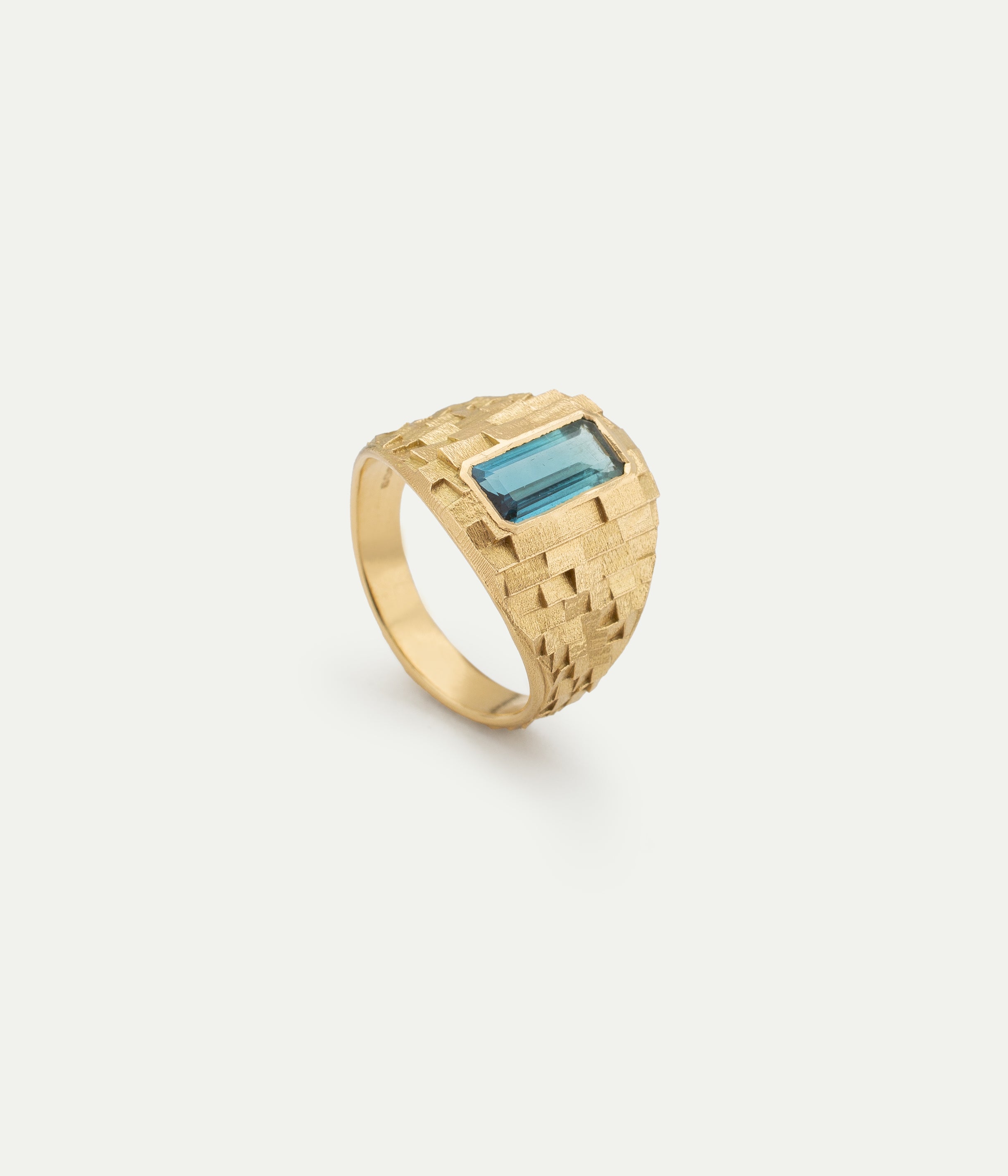 Tapered Deco tourmaline ring