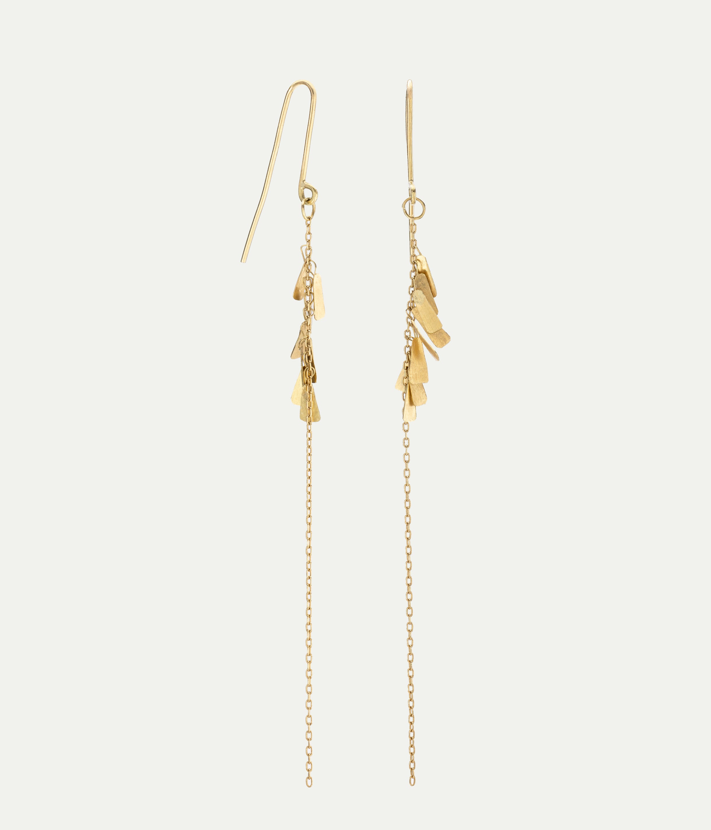 Insect yellow gold earrings
