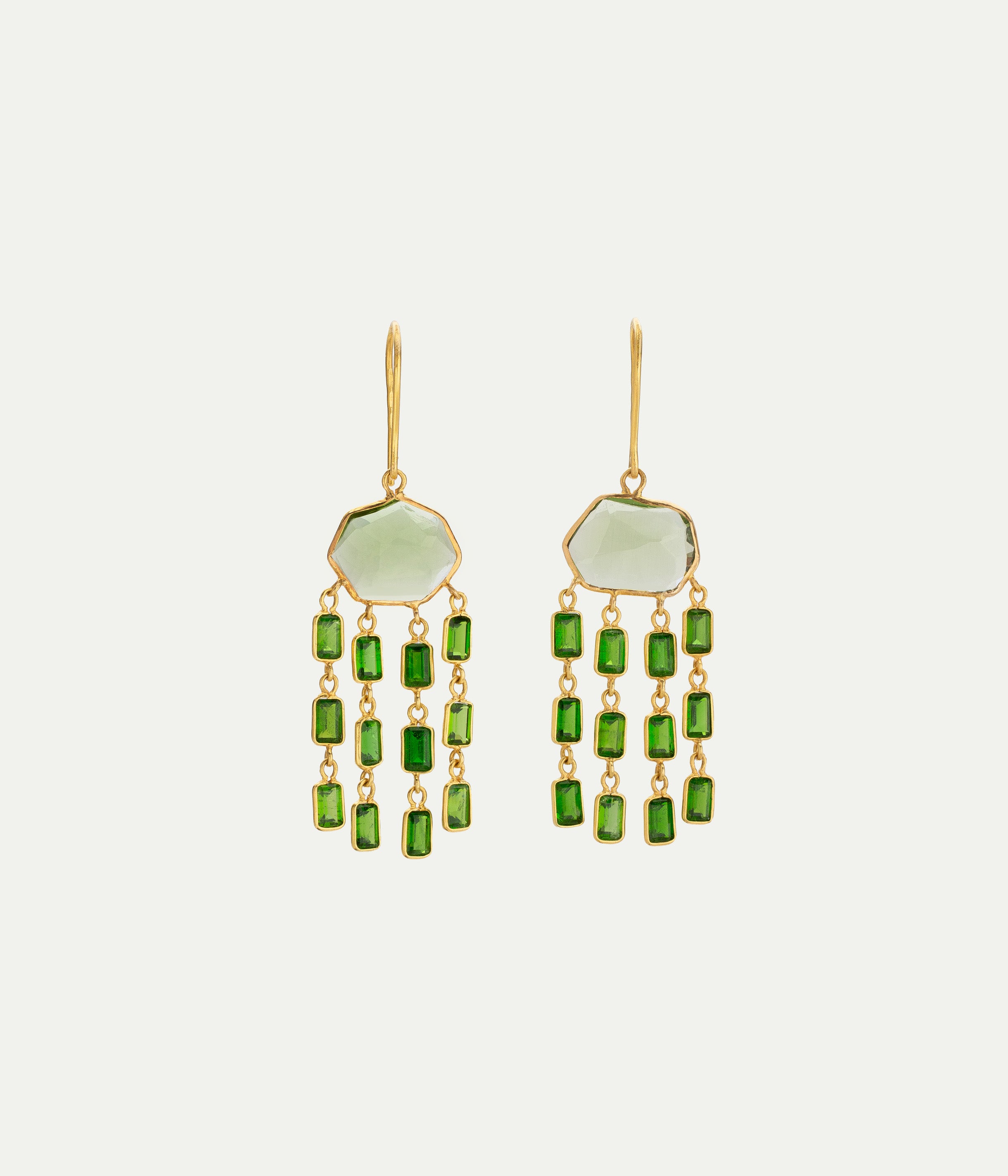 Myanmar Tender Greens Jellyfish earrings