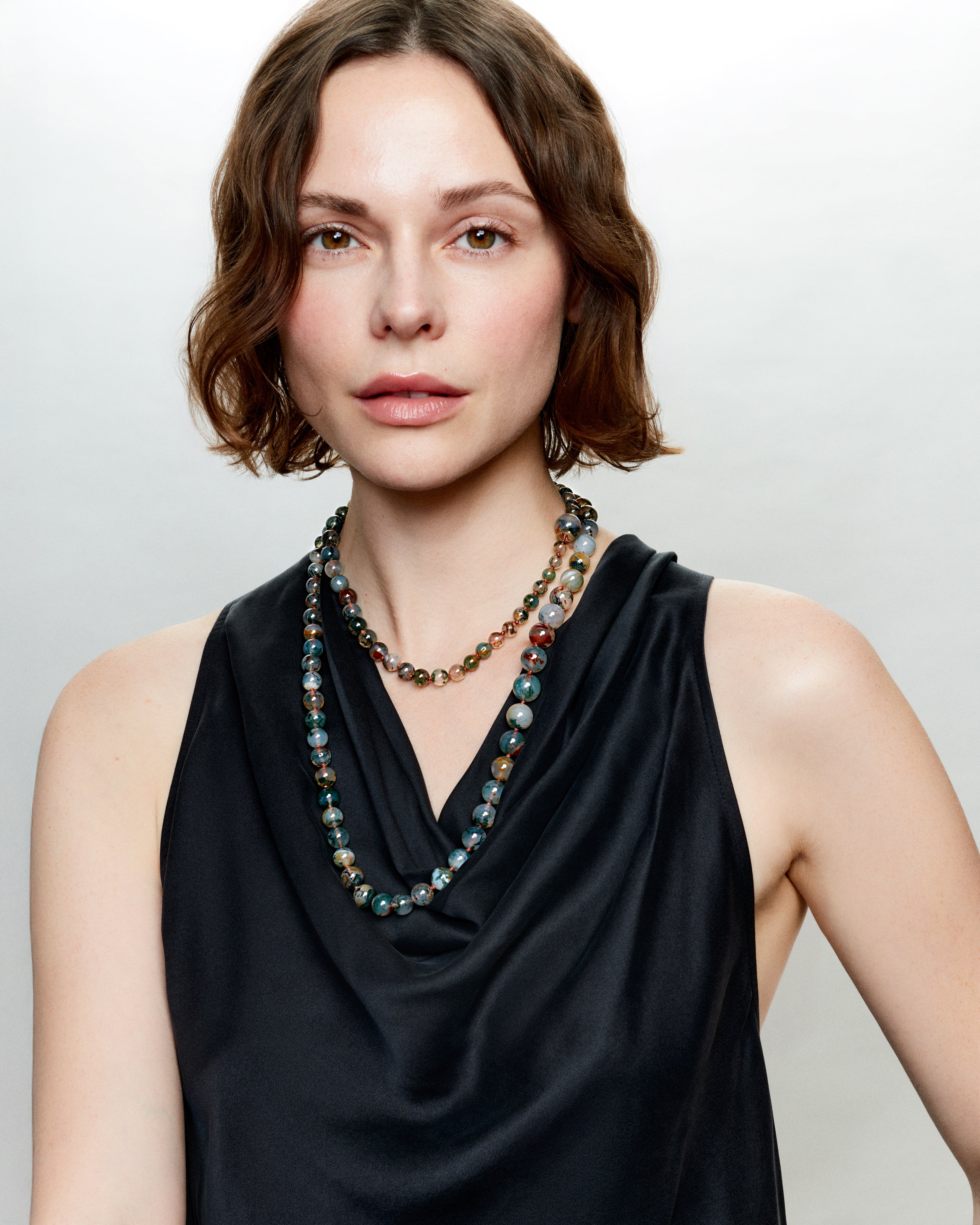 Collier Pebble agate