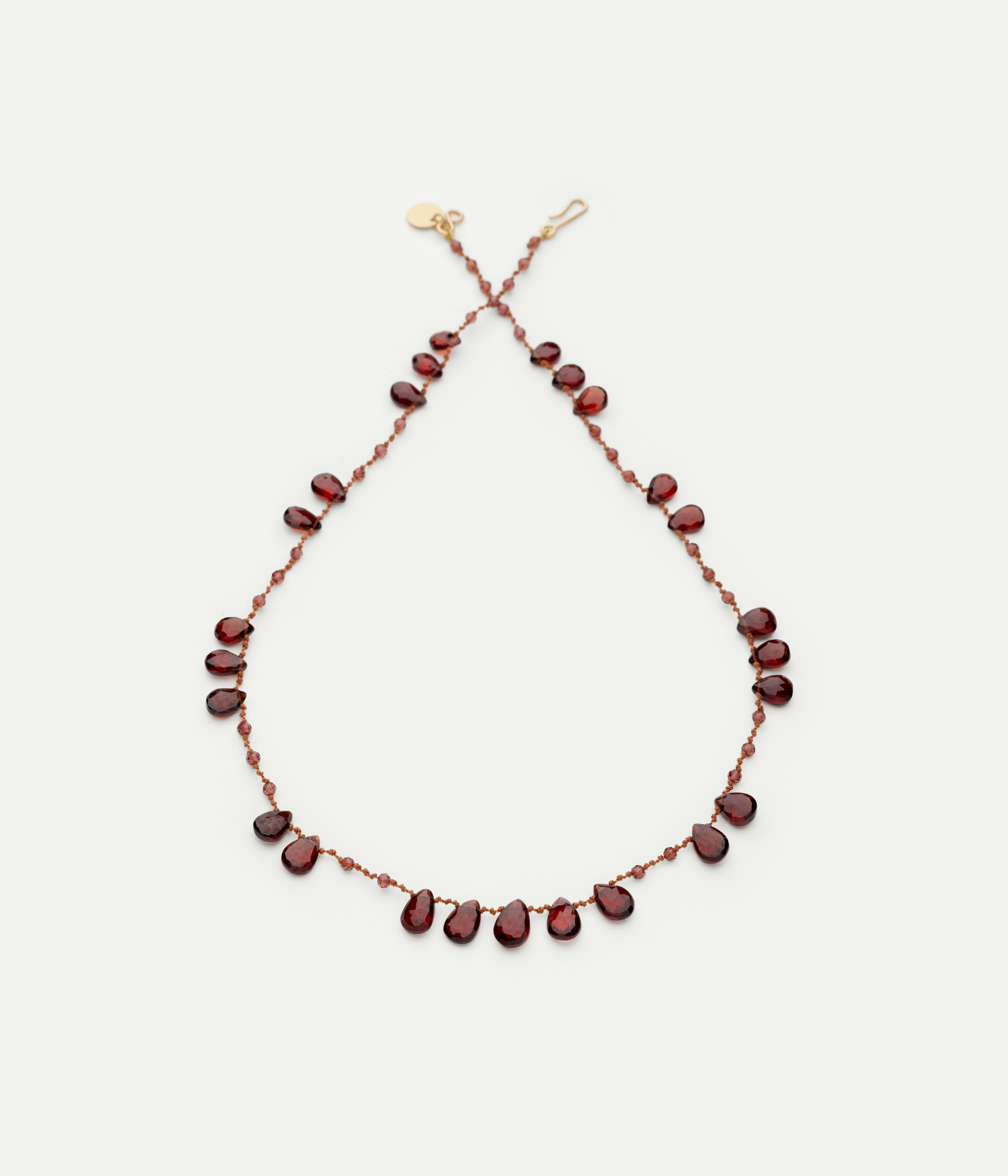 Offset Garnet Necklace