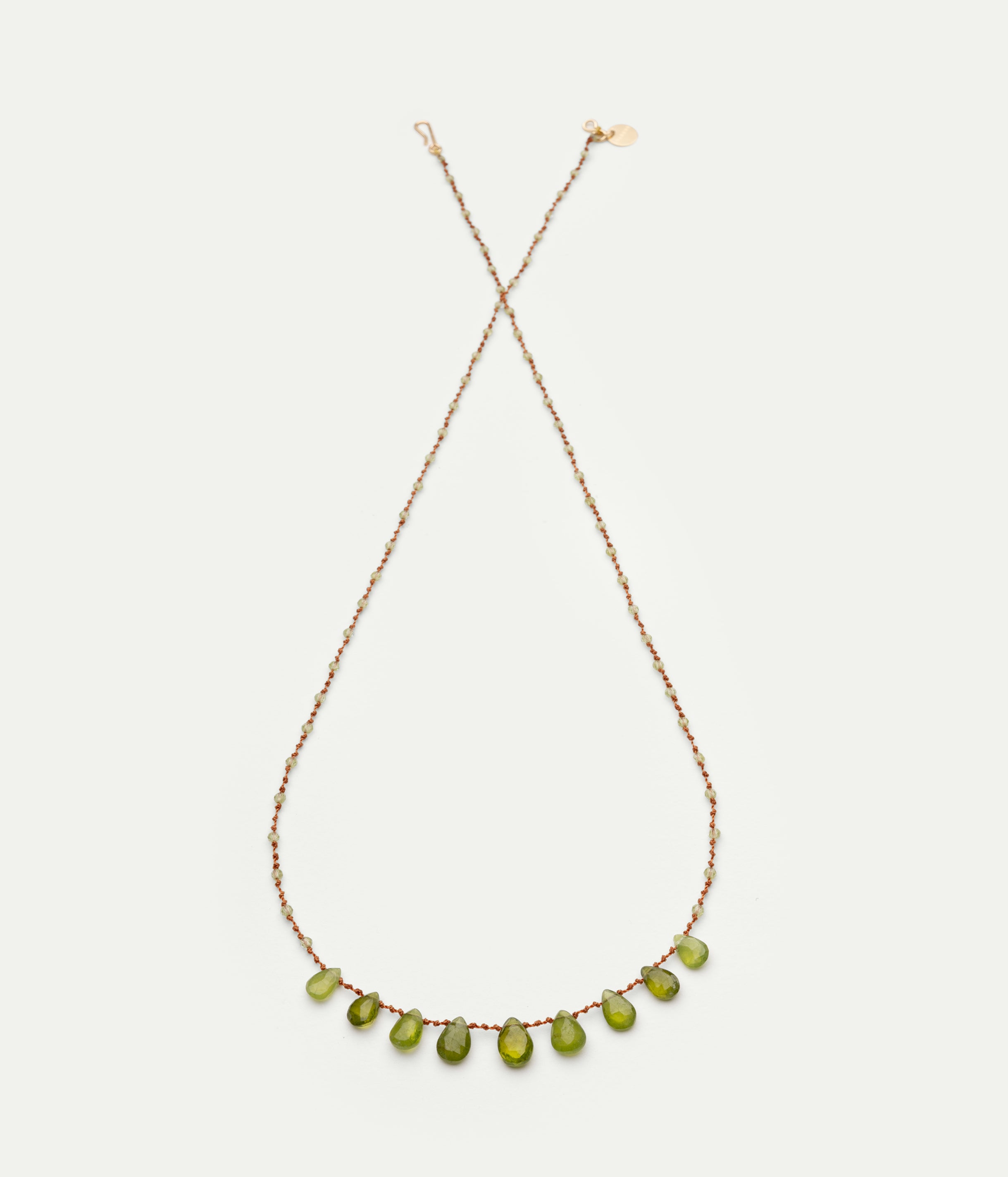 Collier 9 Gouttes Vesuvianite