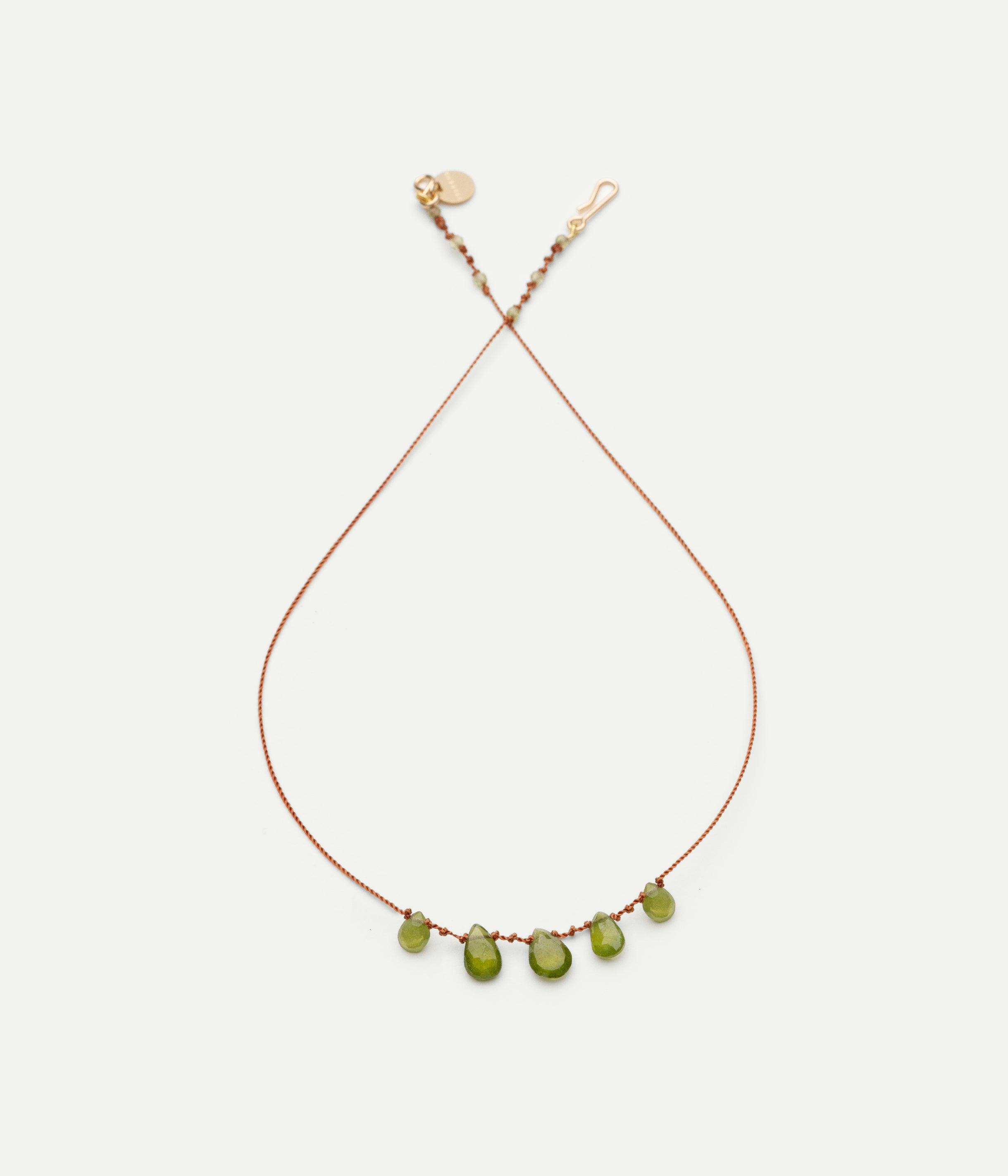 Collier 5 Gouttes Vesuvianite