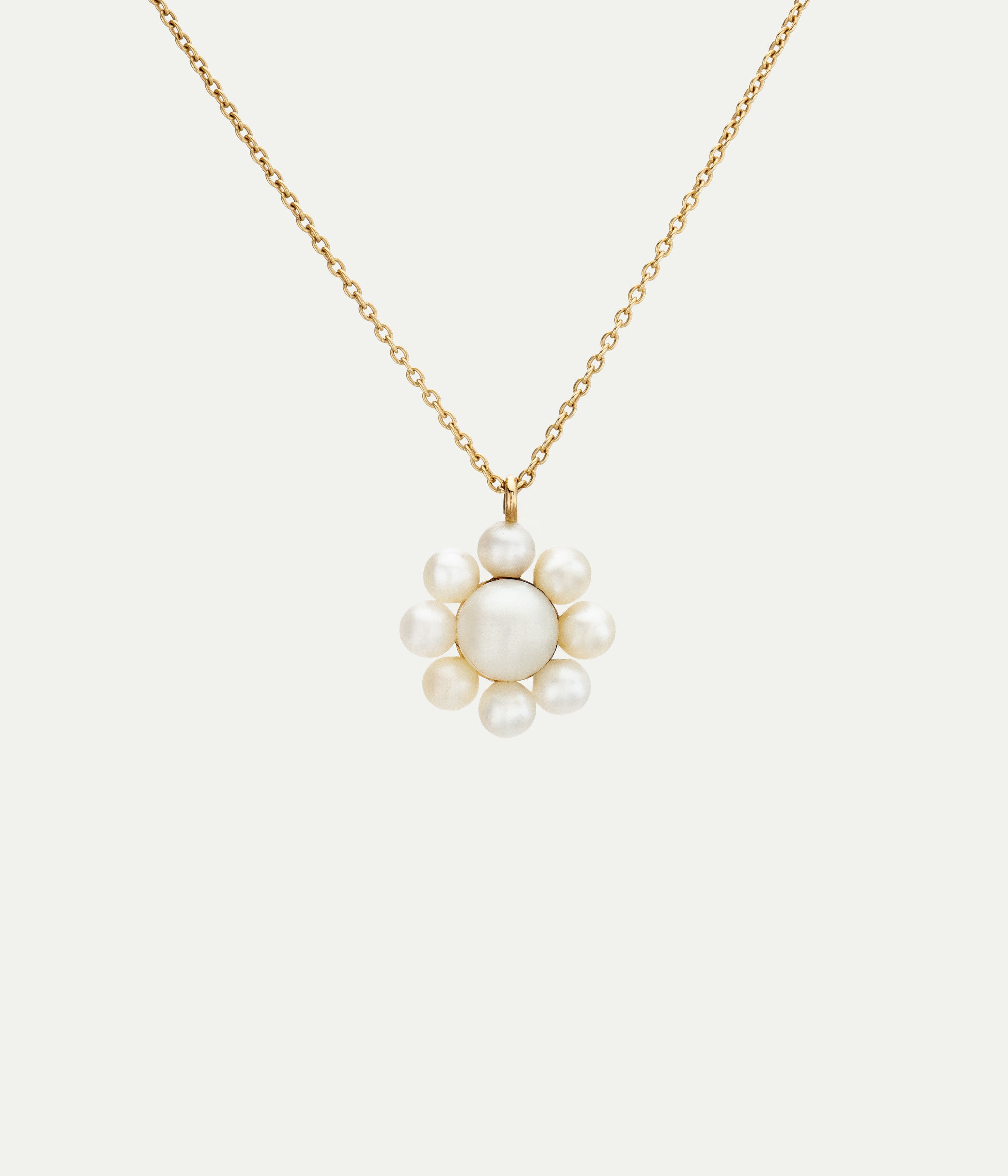 Margherita Simple yellow gold and pearl Necklace