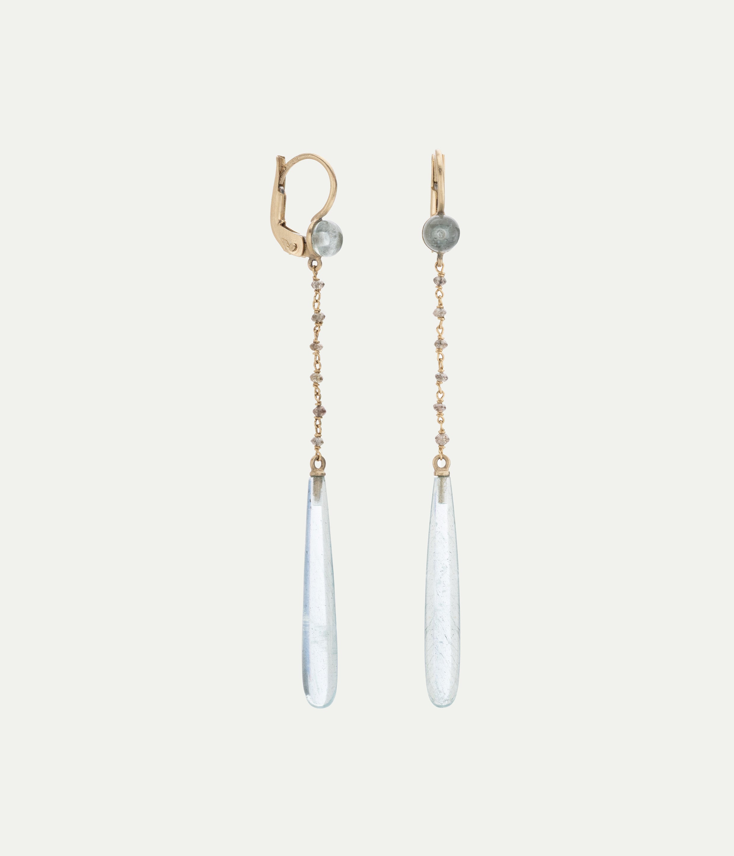 Mia white gold and aquamarine earrings