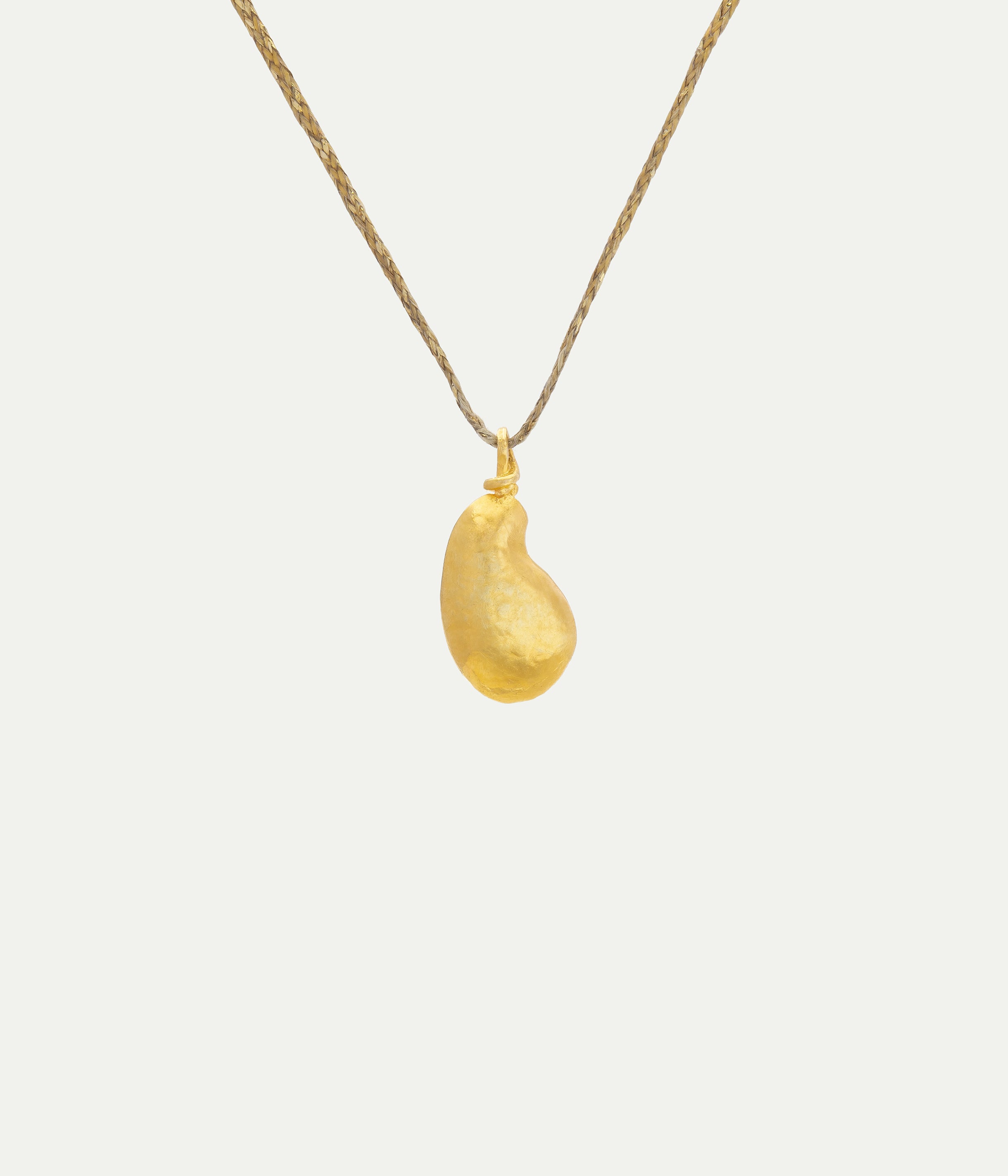 Small Seed yellow gold necklace