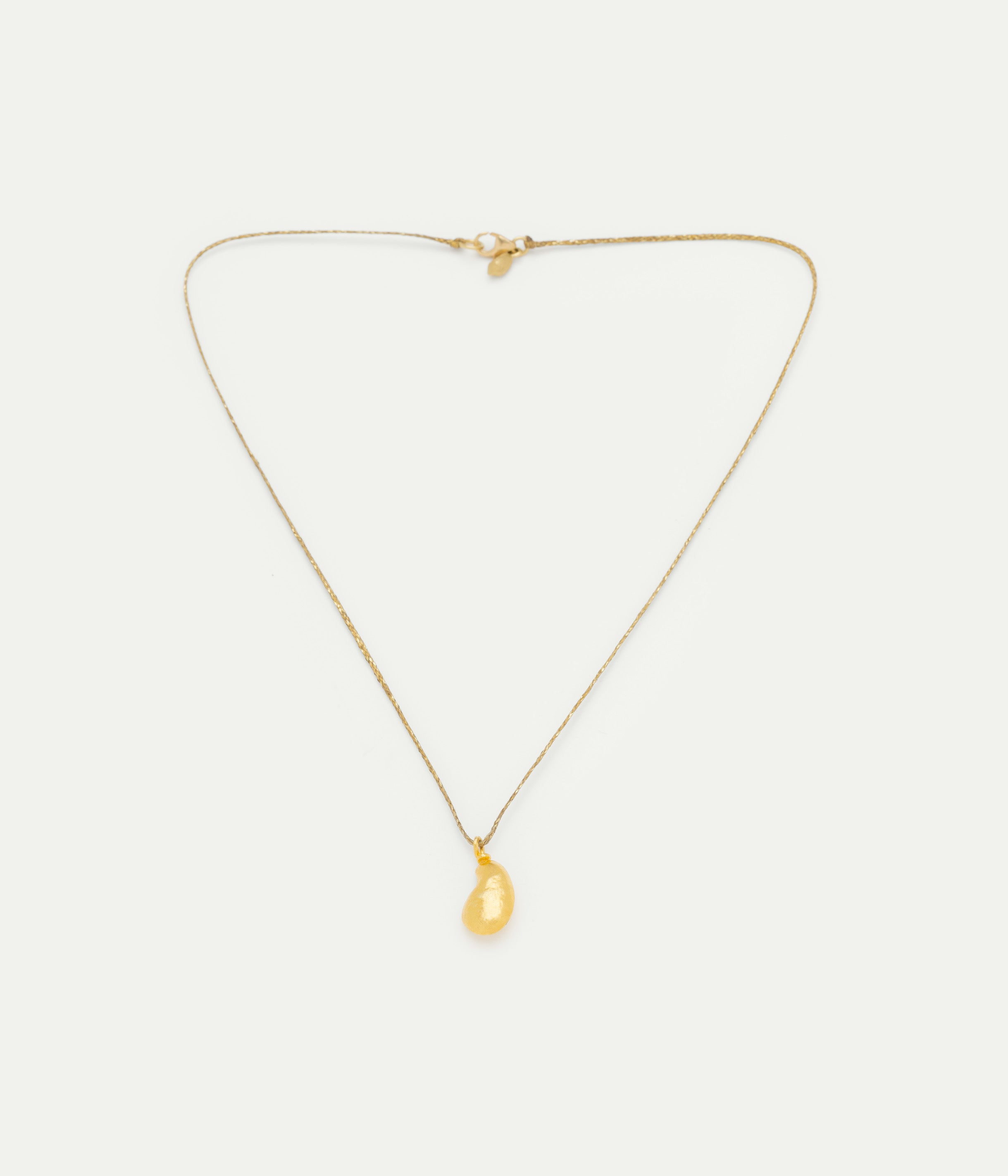 Small Seed yellow gold necklace