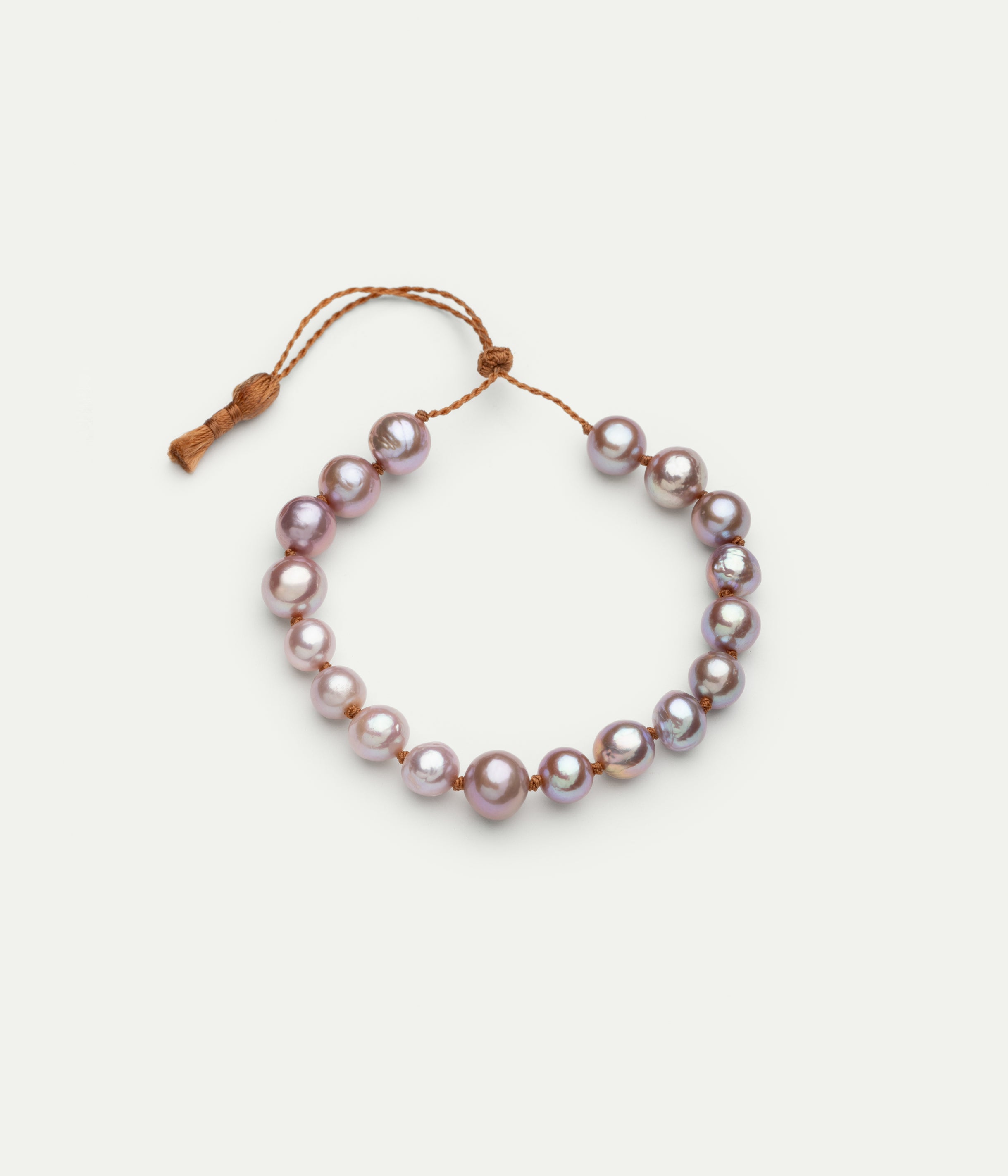 Bracelet Pompom Violet perles