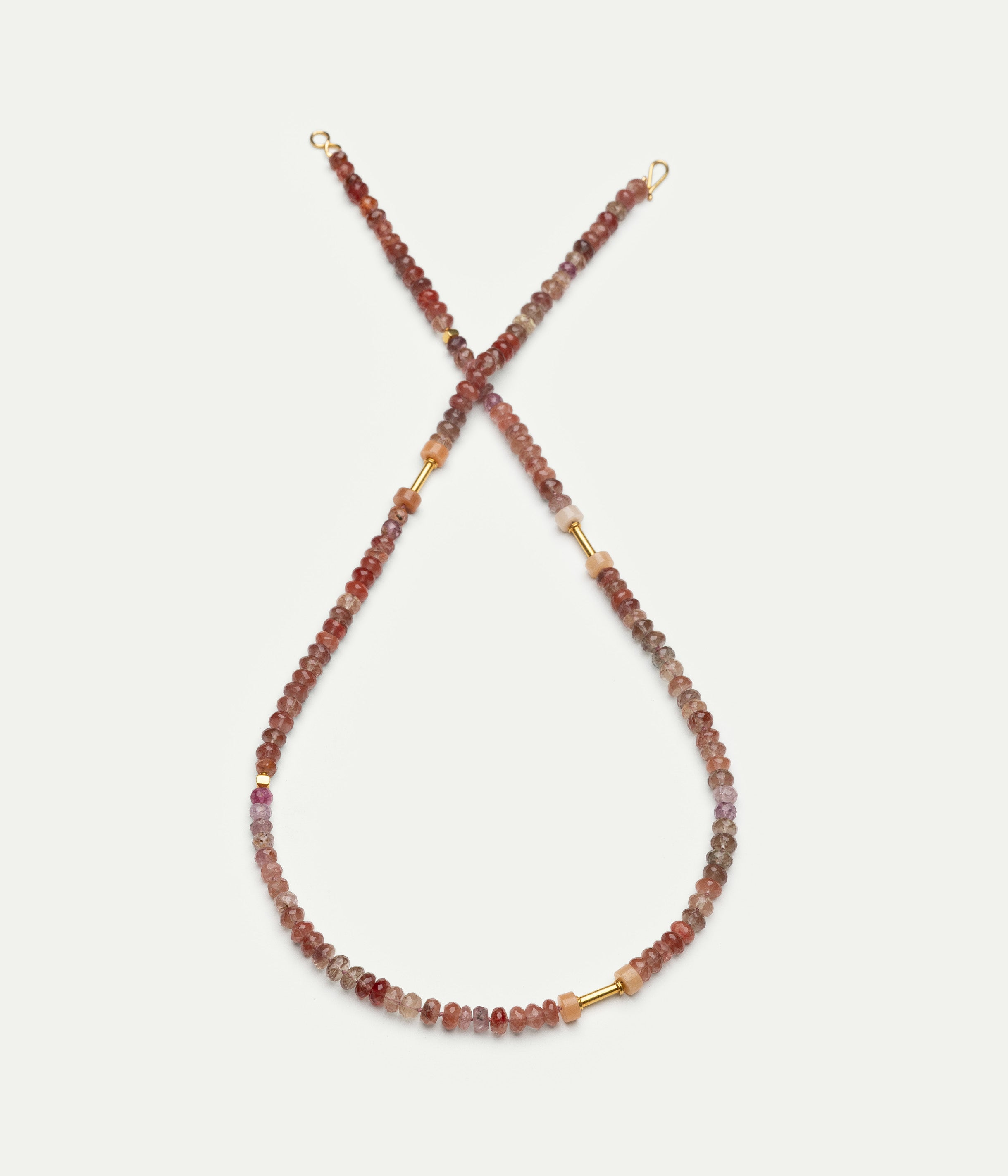 Collier Rose Blush tourmaline et opale